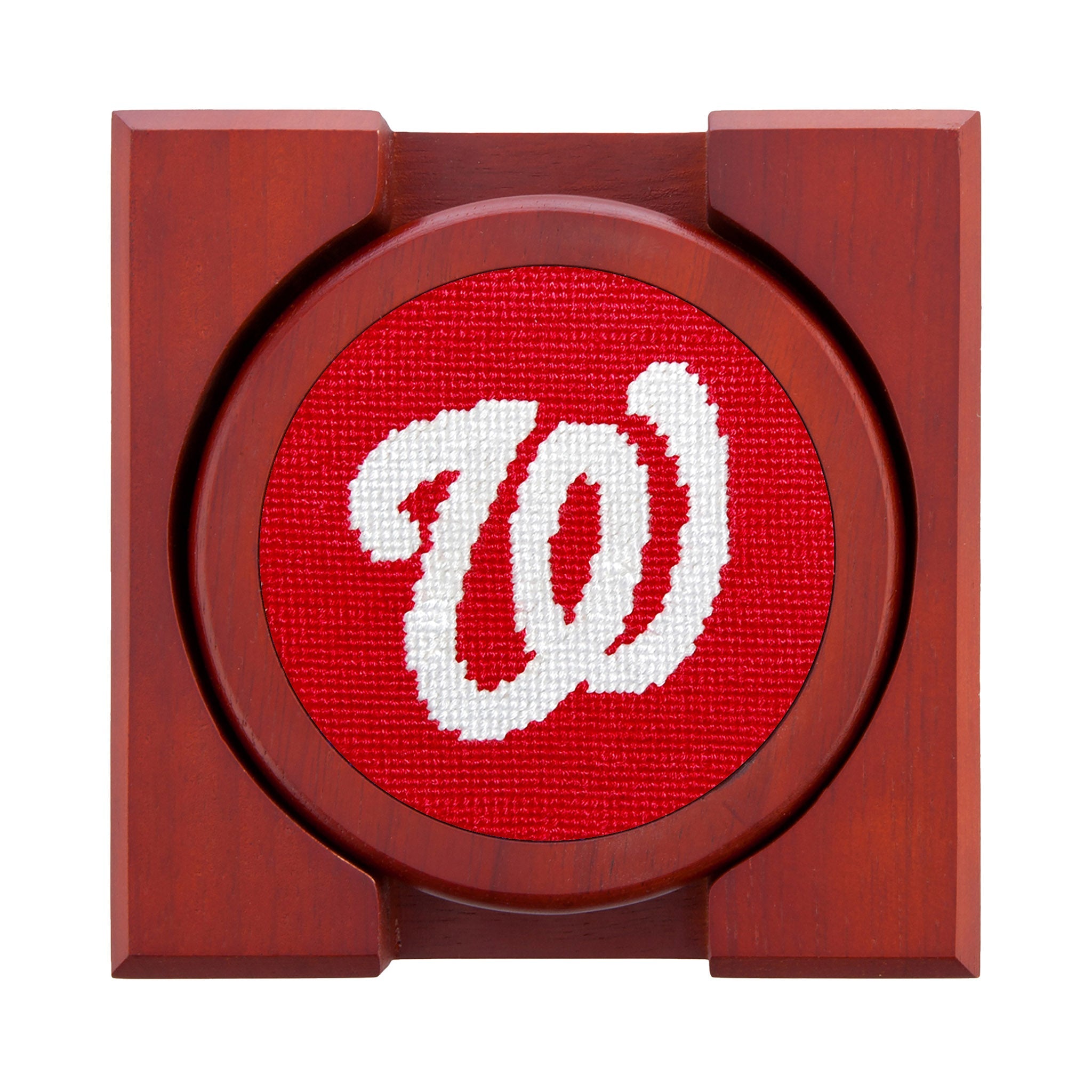 Smathers and Branson Washington Nationals Needlepoint Coasters with coaster holder 