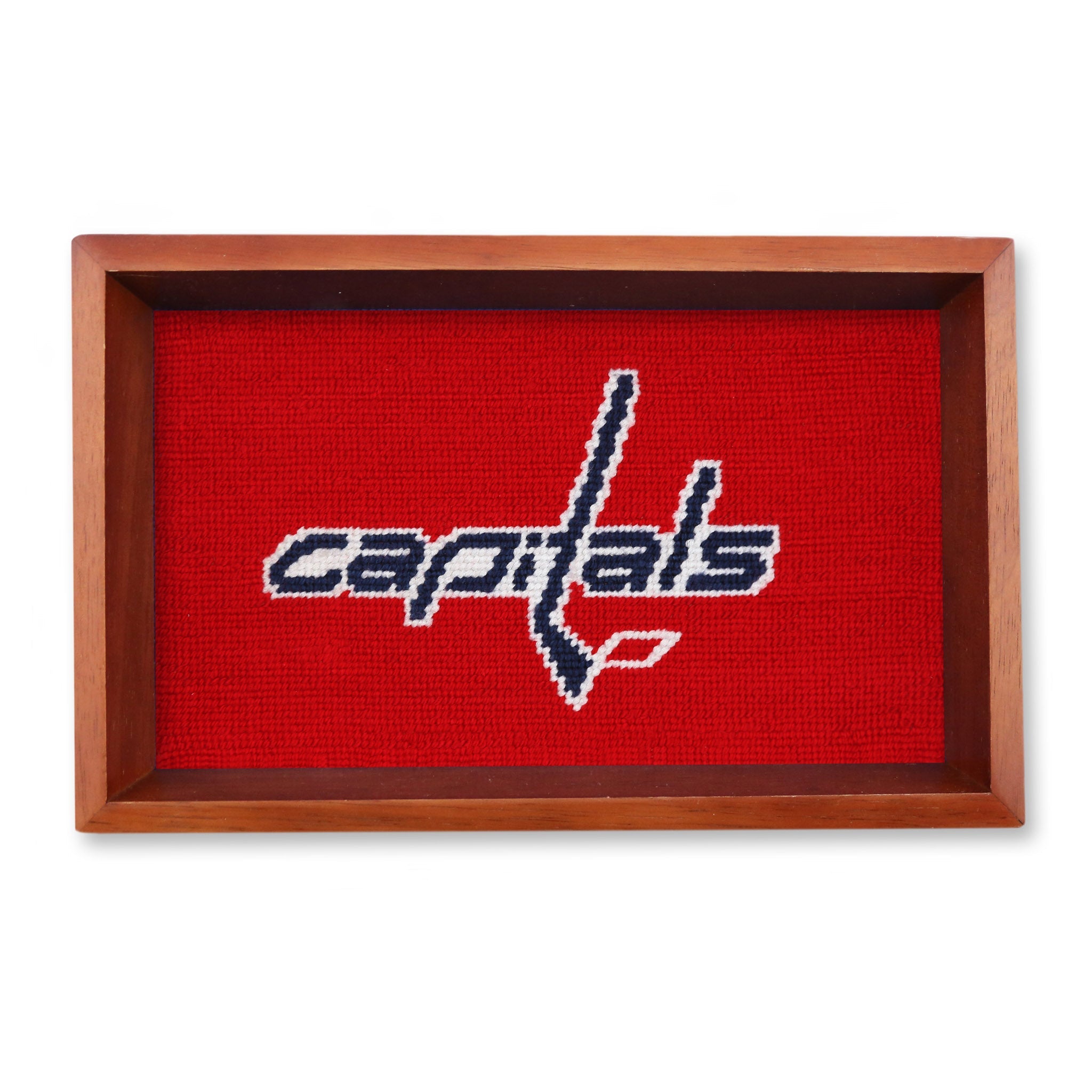 Smathers and Branson Washington Capitals Valet Tray Red Chestnut Wood
