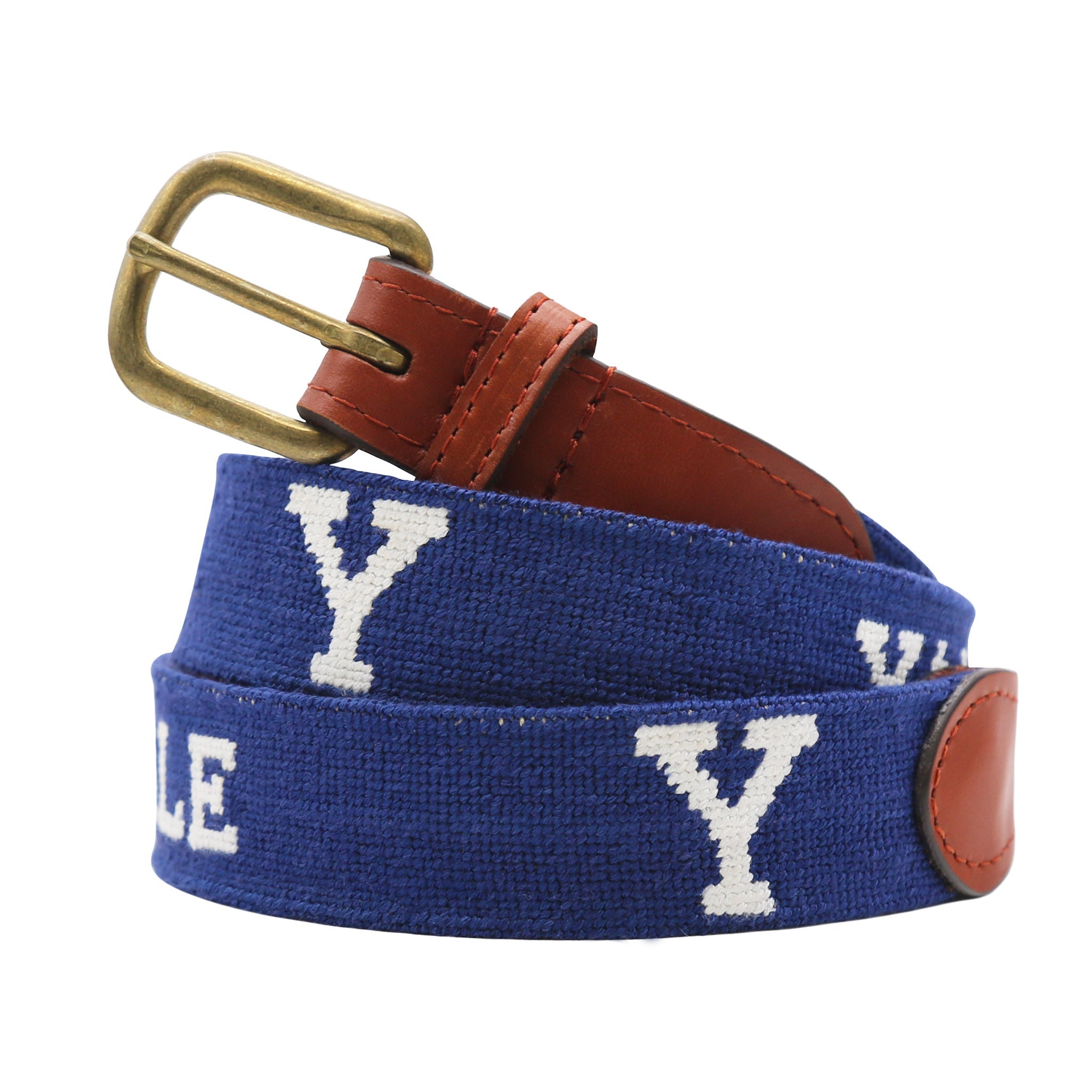 Smathers and Branson Yale Y-Text Belt Classic Navy