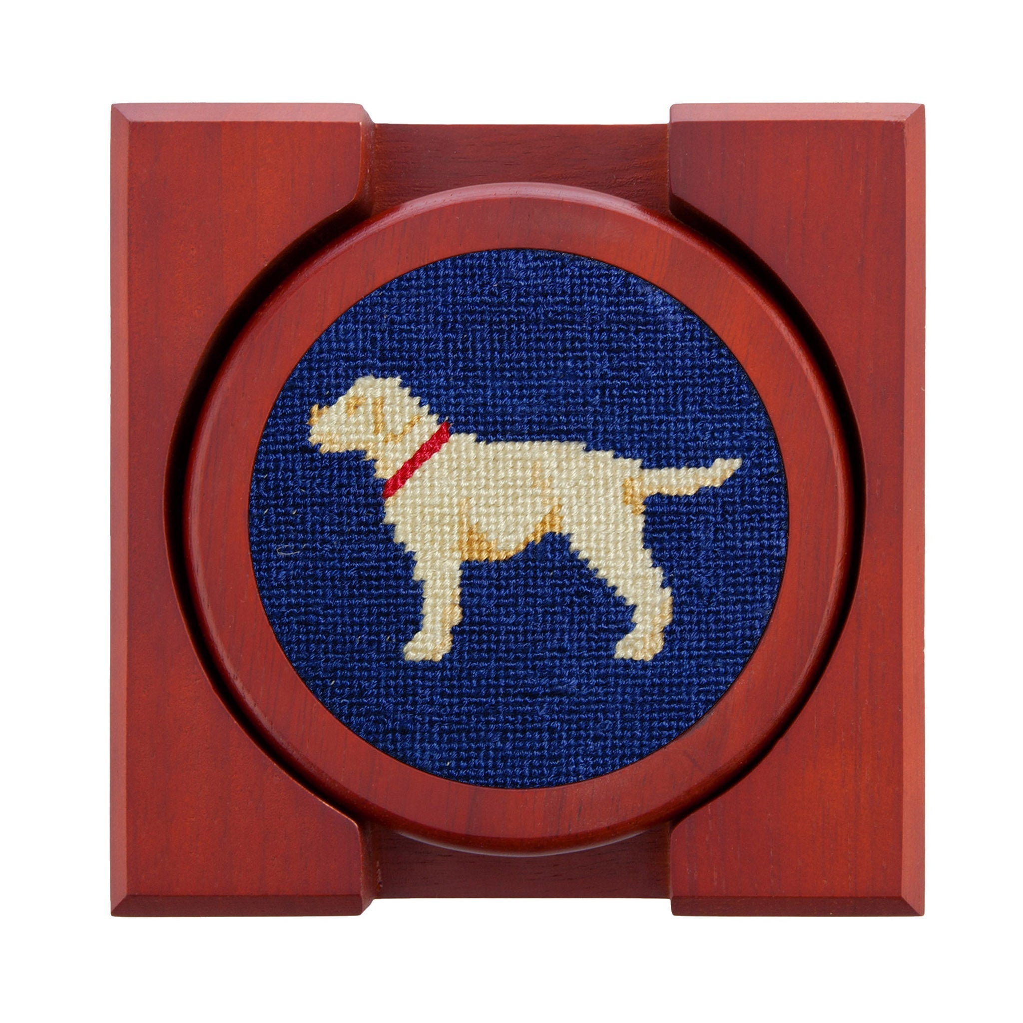 Smathers and Branson Yellow Lab Coasters Classic Navy