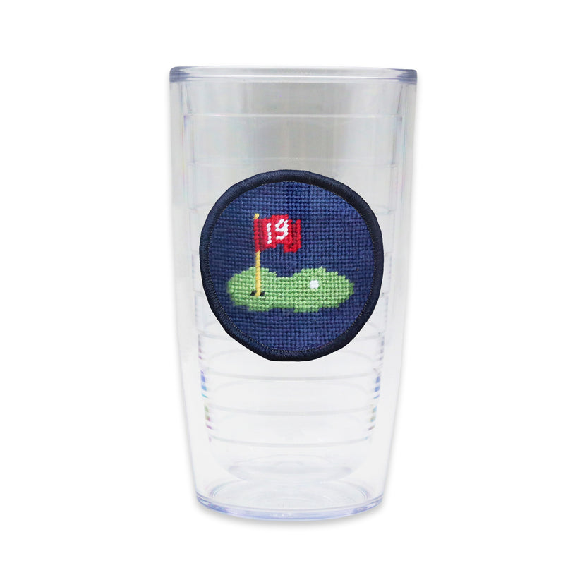 Crossed Golf Tees Needlepoint Tumbler by Smathers & Branson main image 1