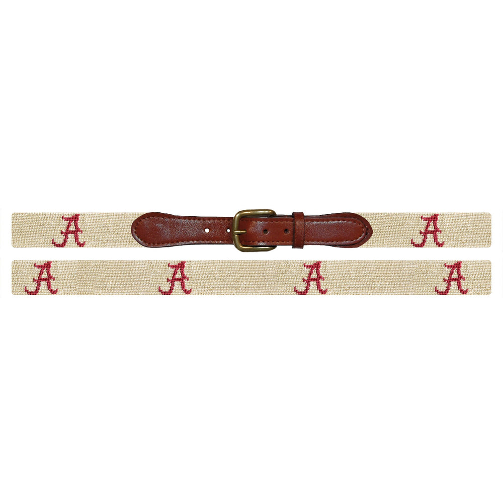 Monogrammed Alabama Belt (Light Khaki)