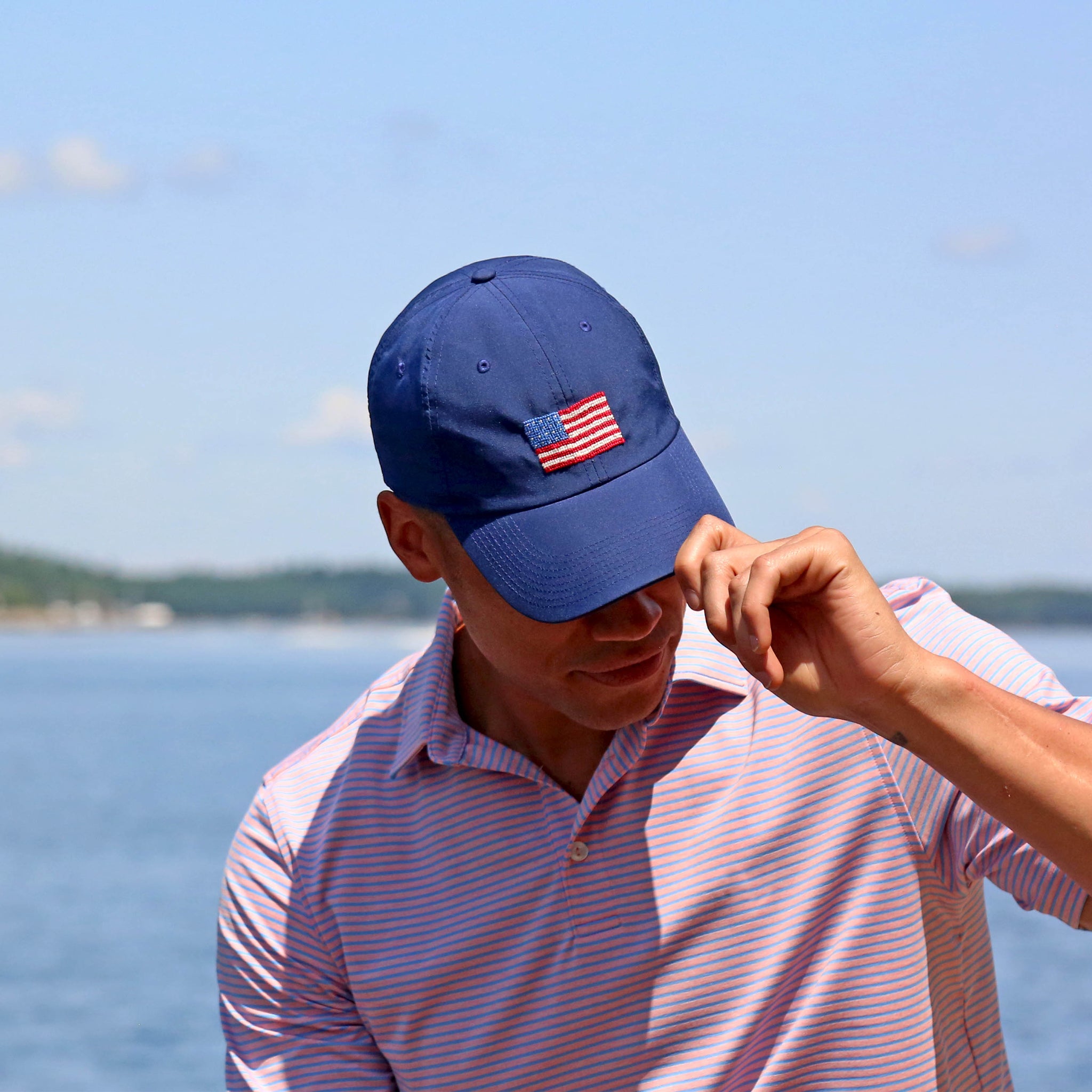 American Flag Performance Hat (Navy)