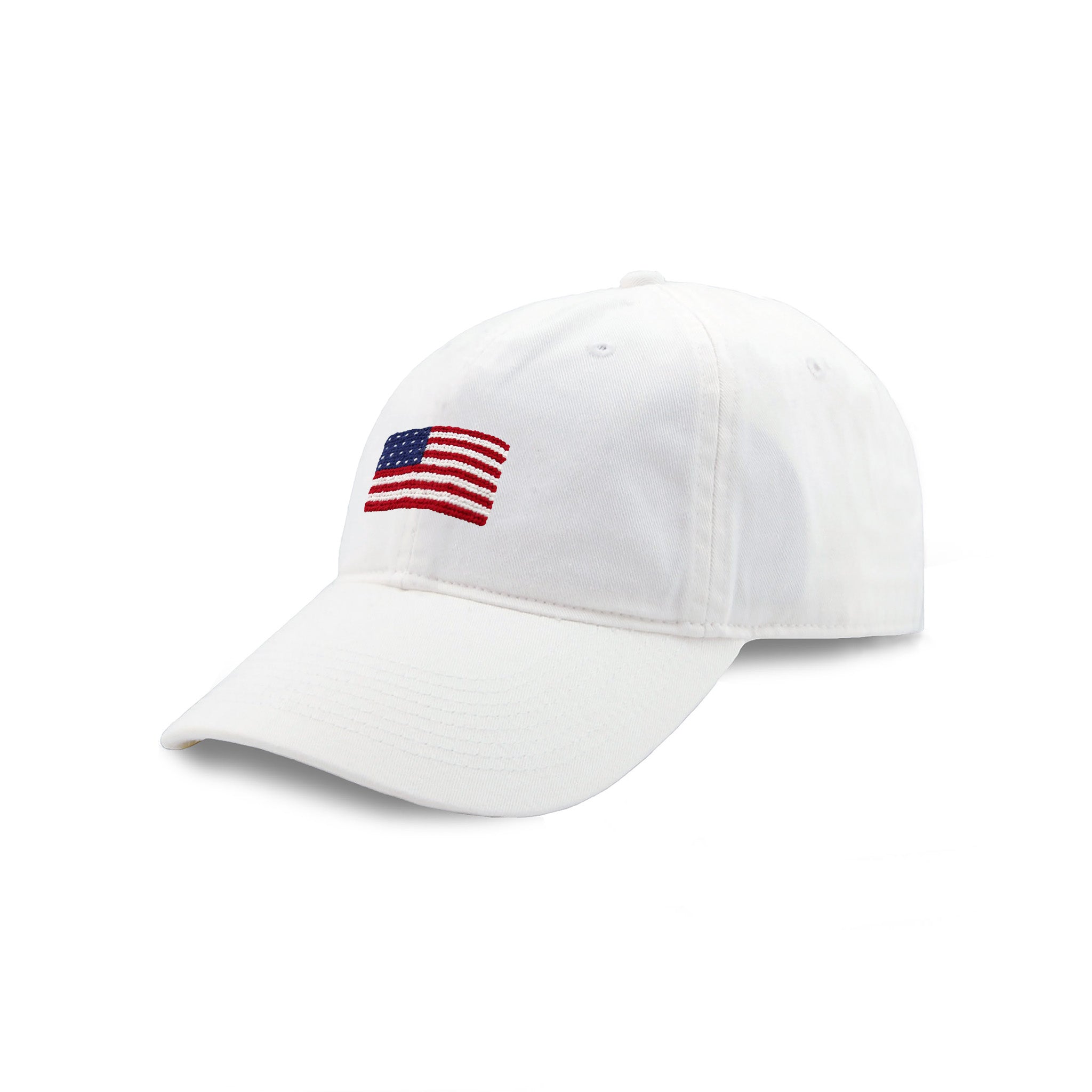 American Flag XL Fit Hat (White)