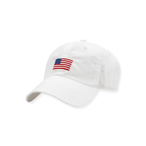 American Flag XL Fit Performance Hat (White)