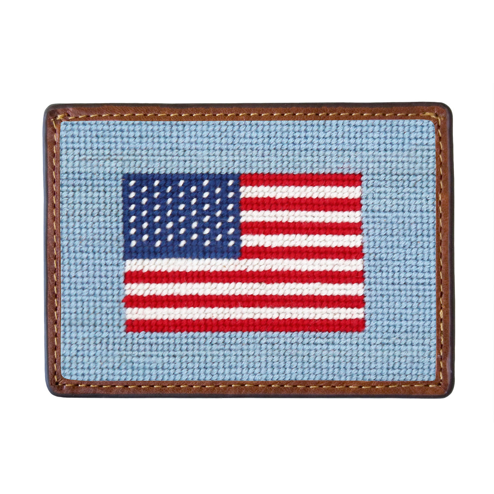 American Flag Card Wallet (Antique Blue)