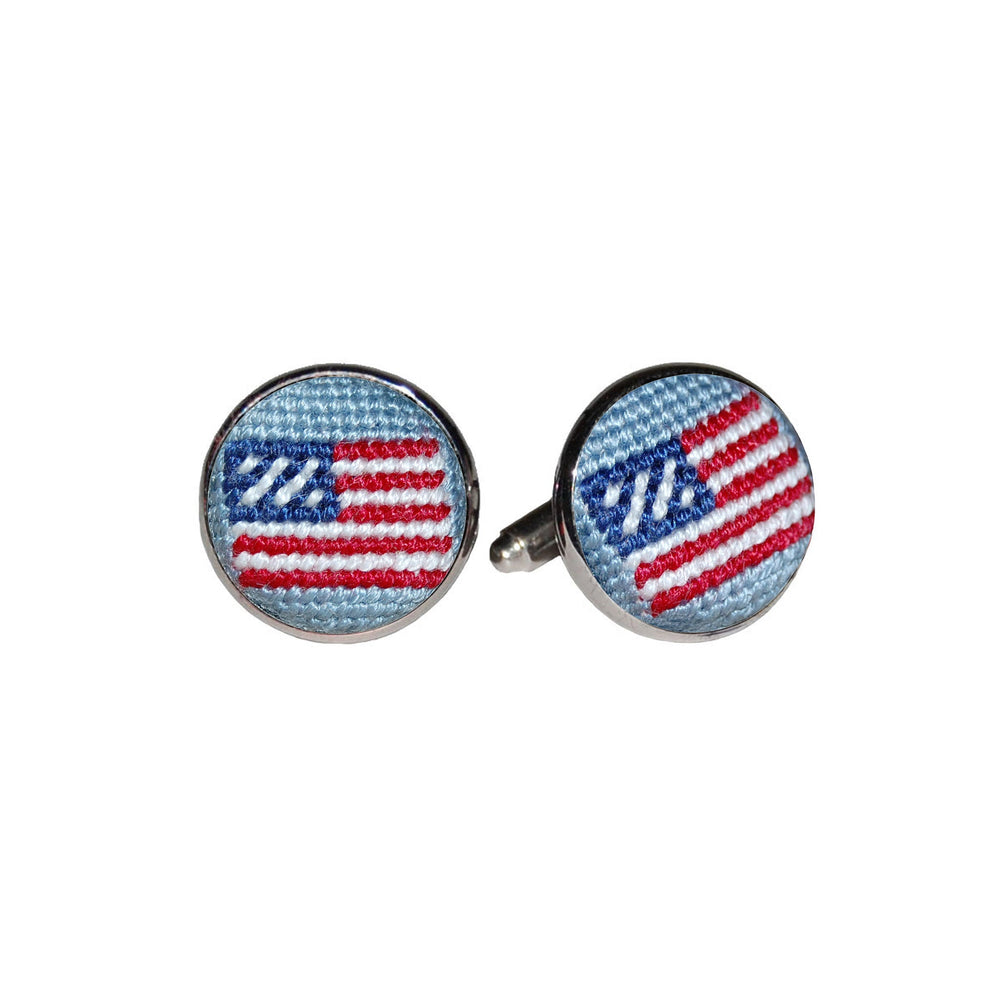 American Flag Cufflinks (Antique Blue)