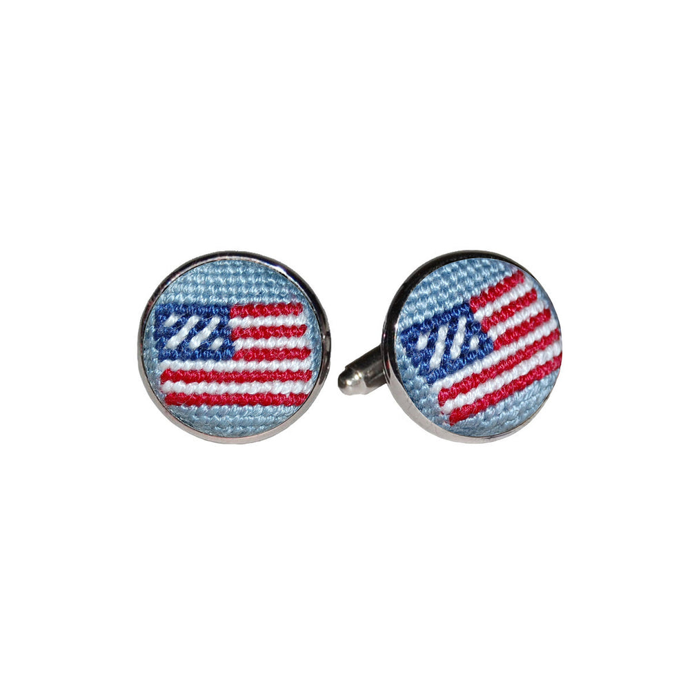 American Flag Cufflinks (Antique Blue)