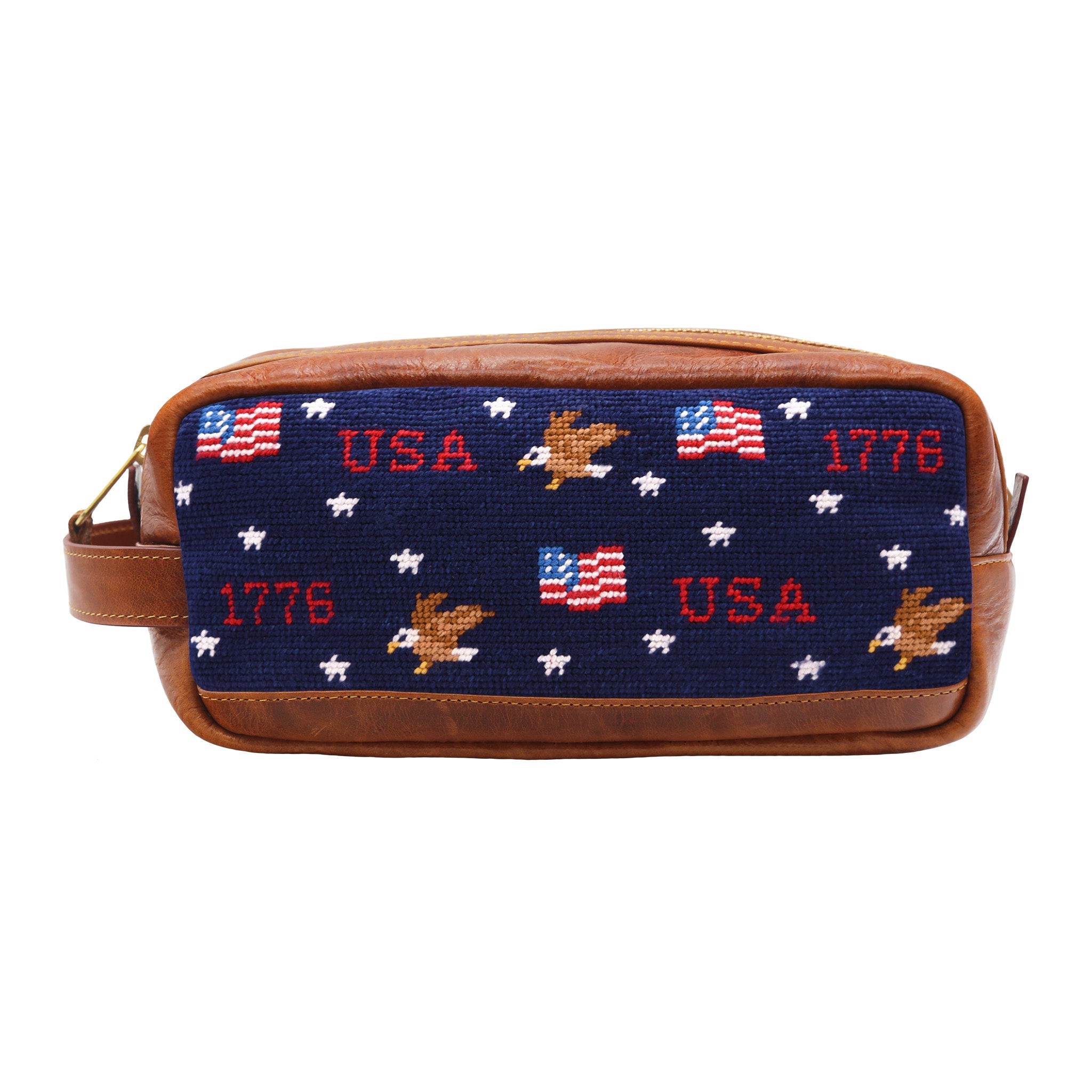 Smathers and Branson AmericanaPattern Dark Navy Toiletry Bag