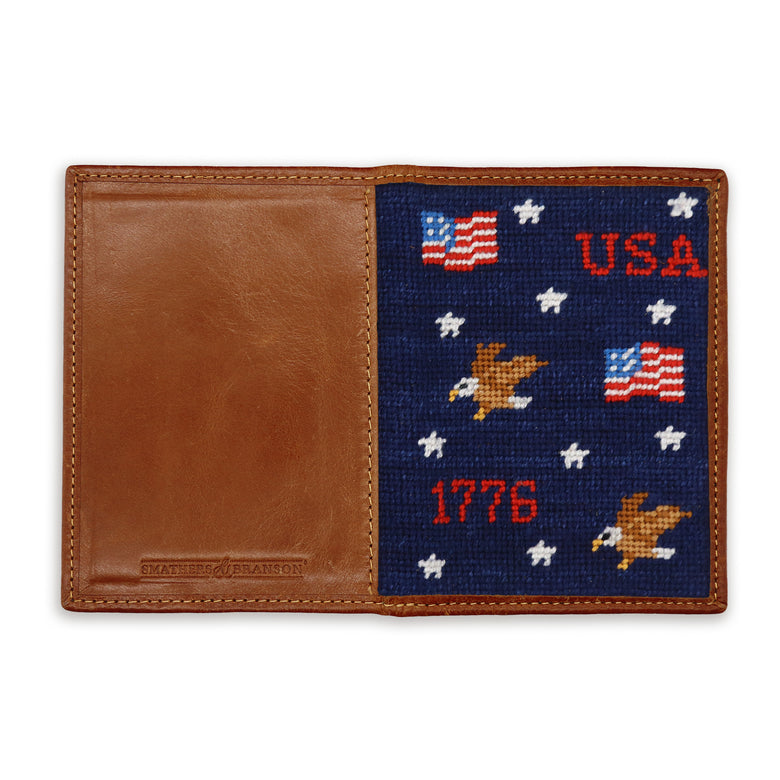 Americana Pattern Passport Case (Dark Navy)