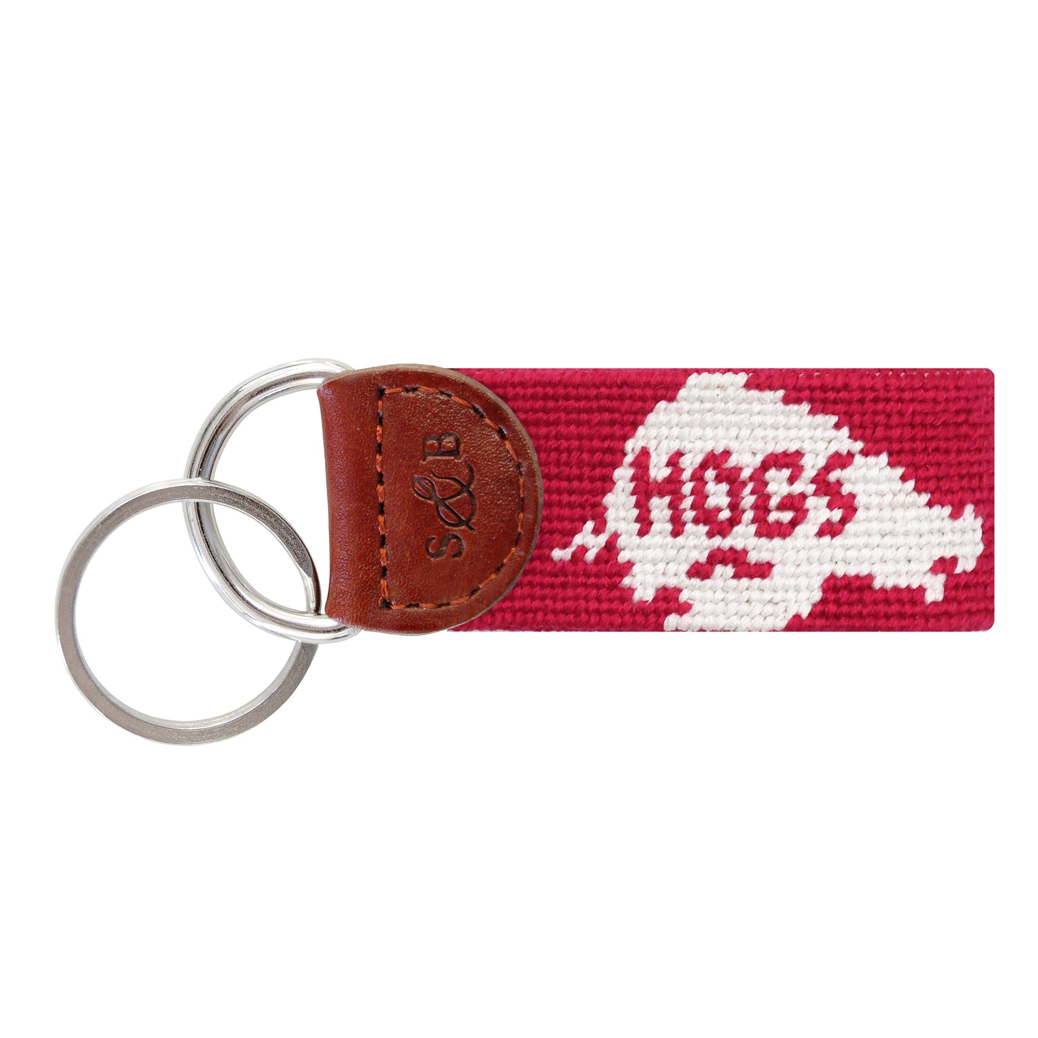 Arkansas Vintage Hogs Hog Key Fob (Cranberry)