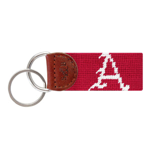 Arkansas Baseball A Key Fob (Cranberry) (Final Sale)