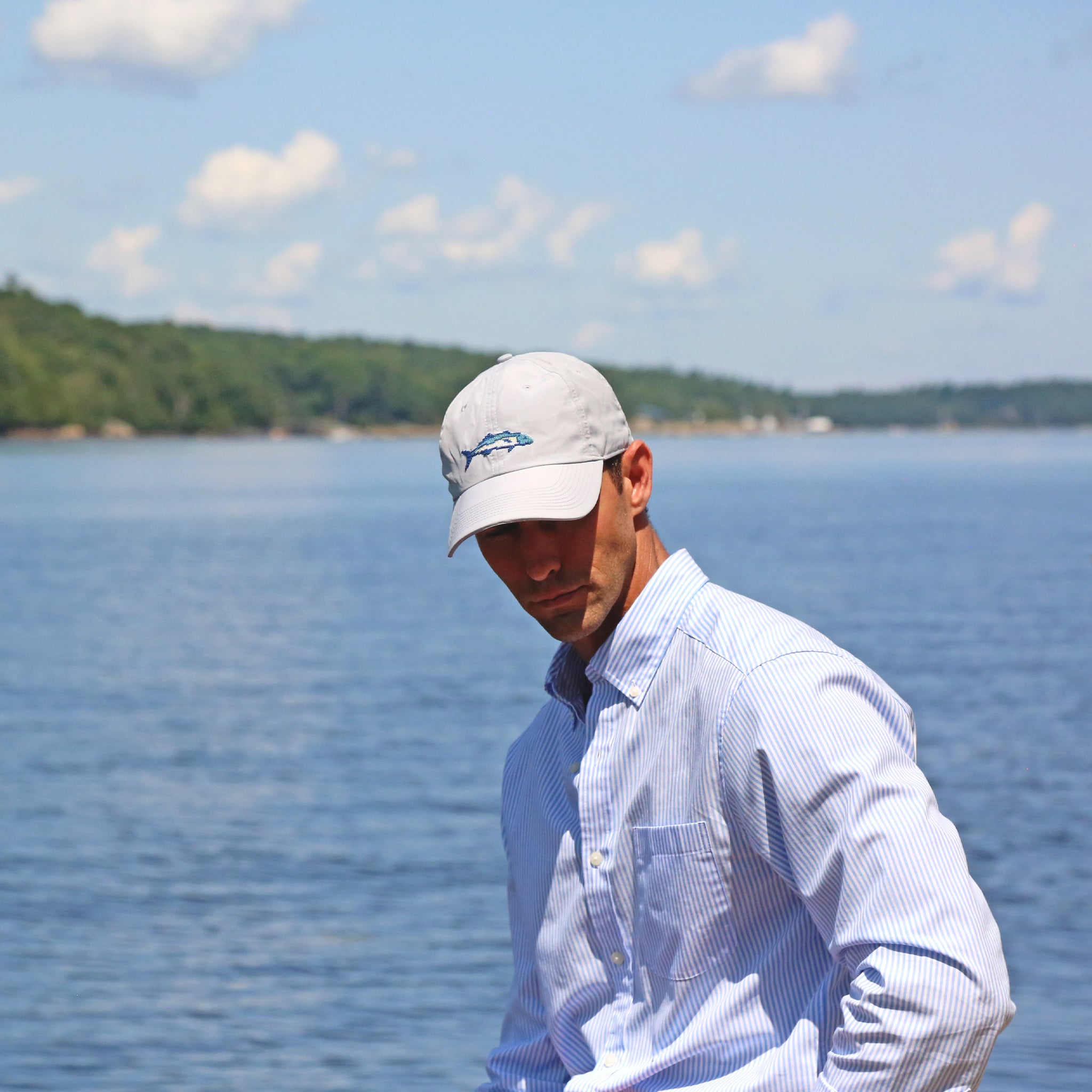 Azul Fish Performance Hat (Grey)