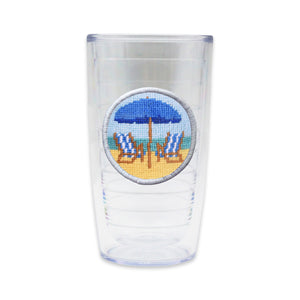 Beach Chairs Scene Tumbler (Cobalt Chairs)