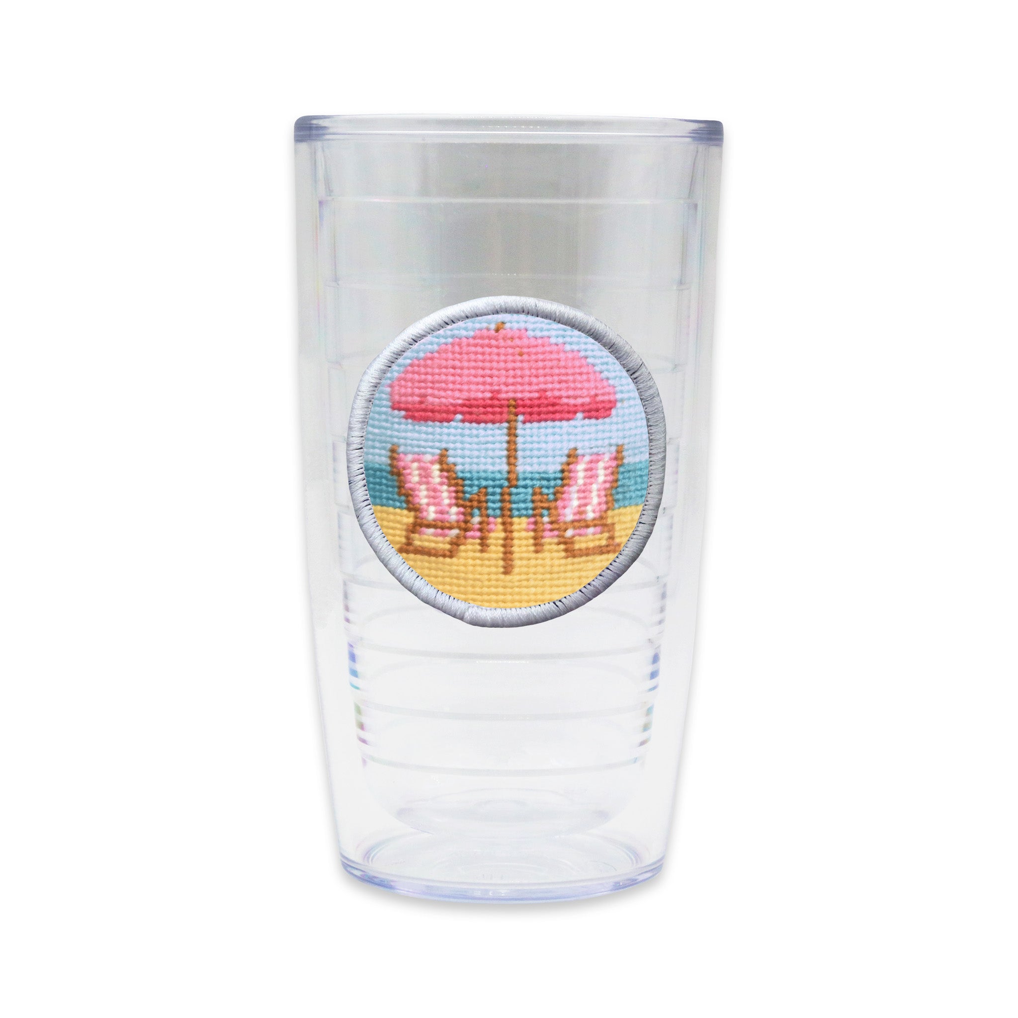 Beach Chairs Scene Tumbler (Pink Chairs)