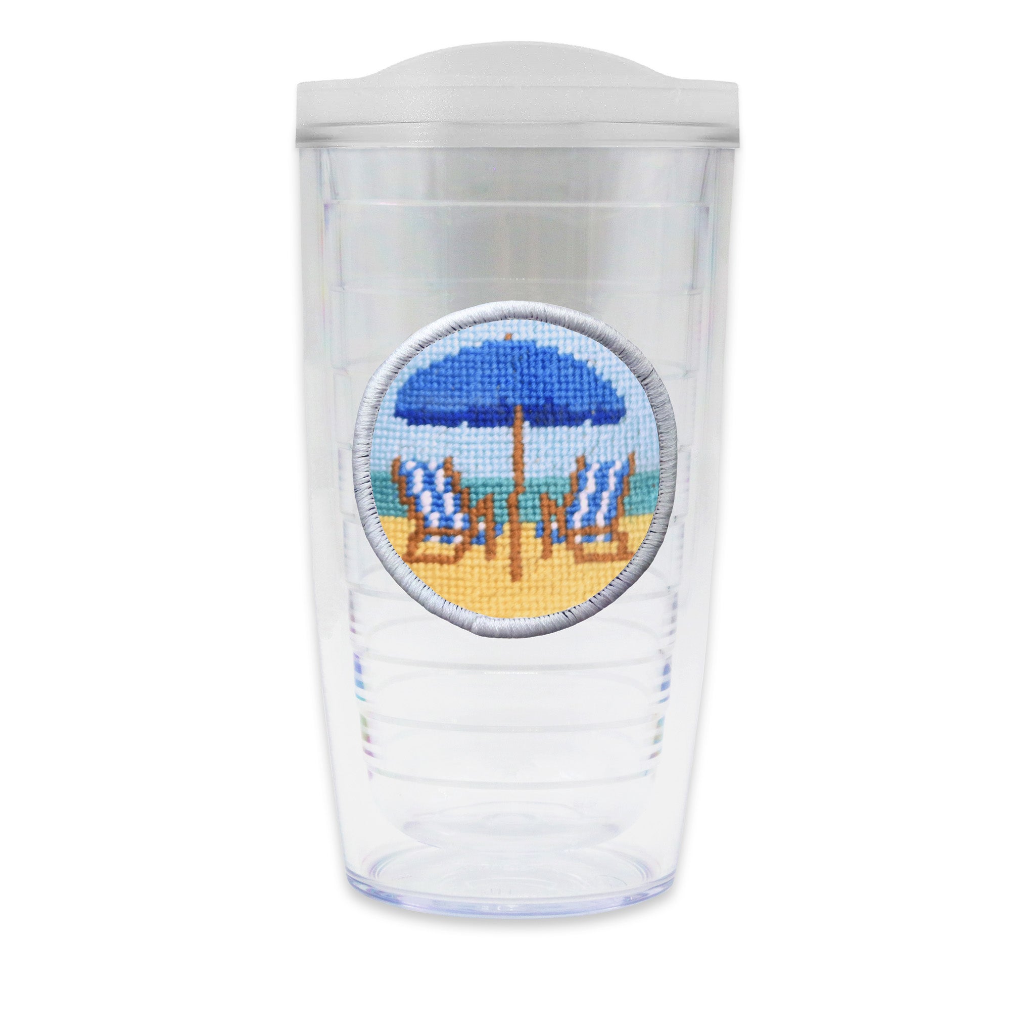 Smathers and Branson BeachChairsScene CobaltChairs withLid Tumbler