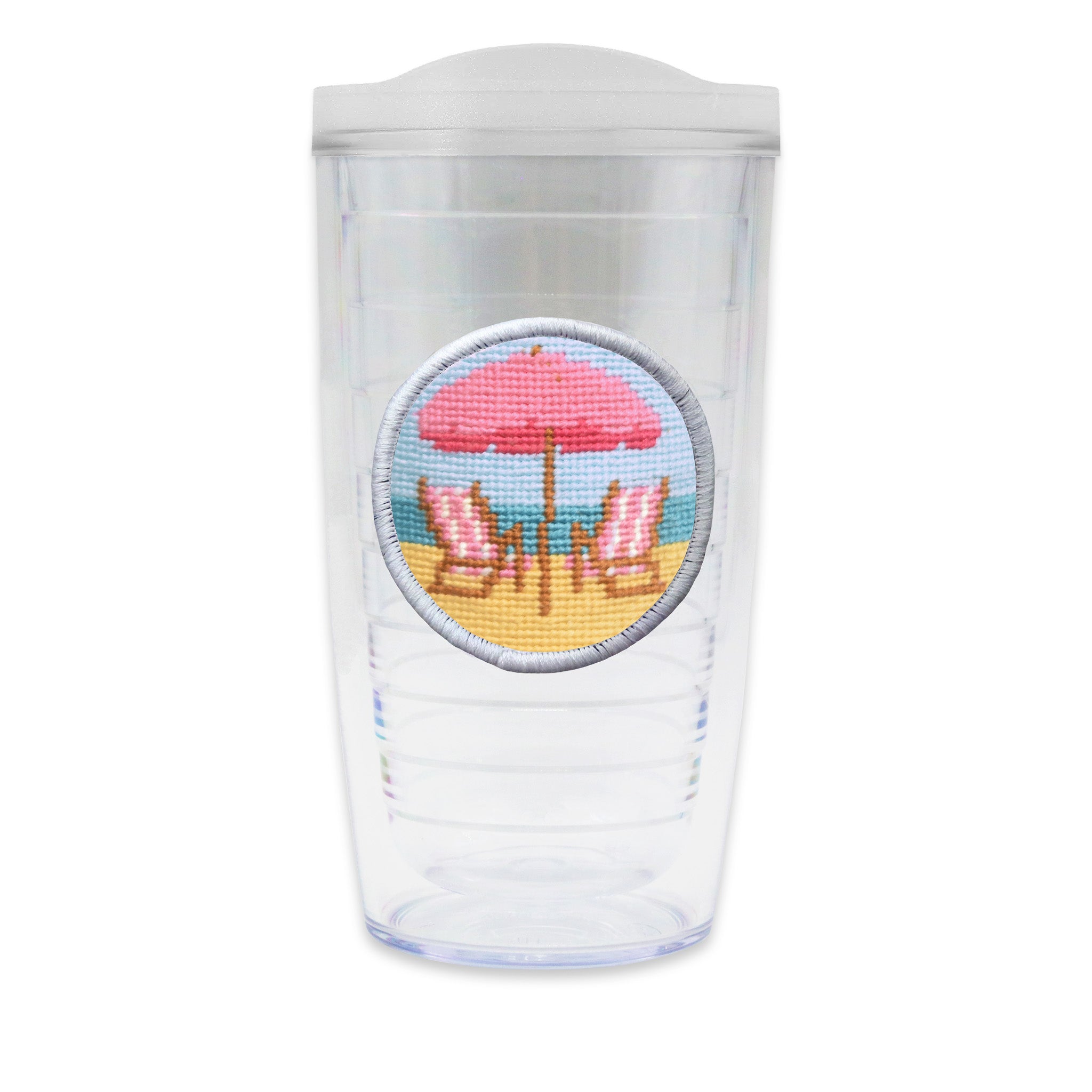 Beach Chairs Scene Tumbler with Lid