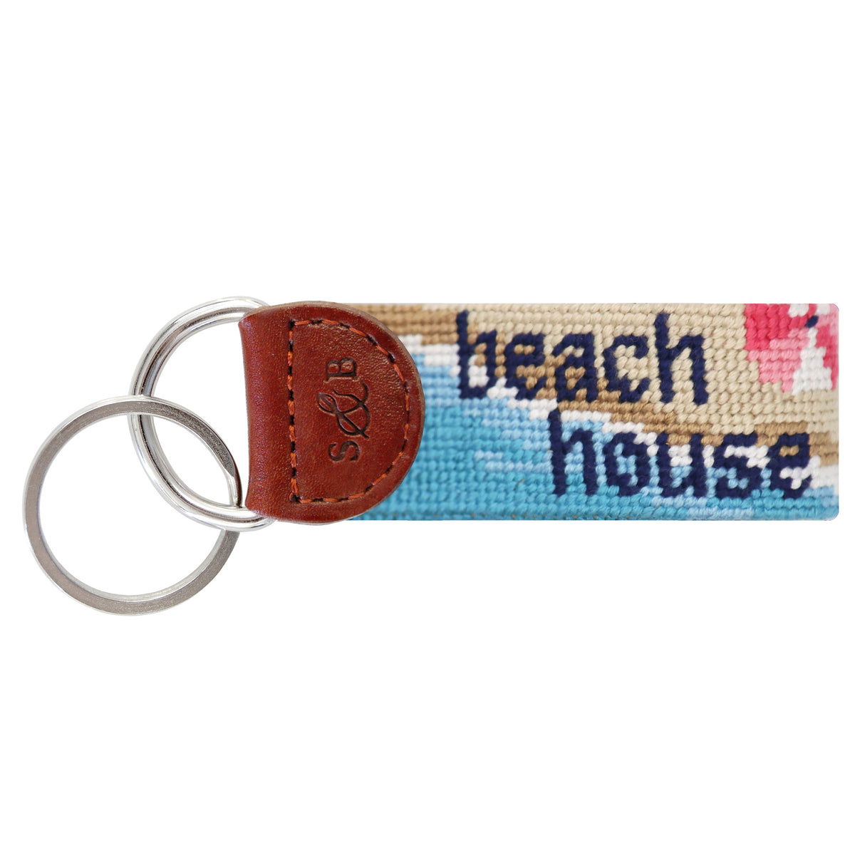 Beach House Aerial Scene Key Fob