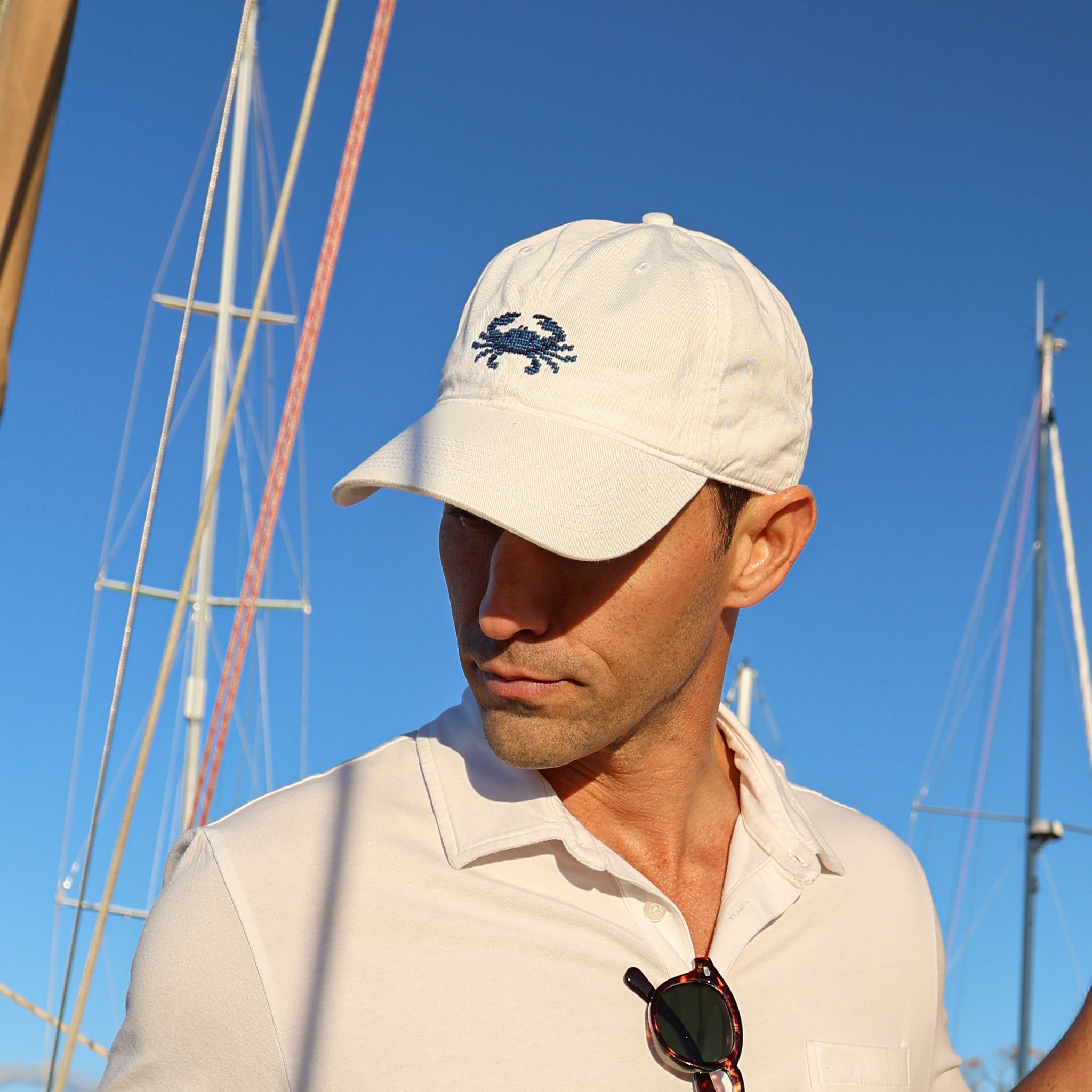 Blue Crab Hat (White)