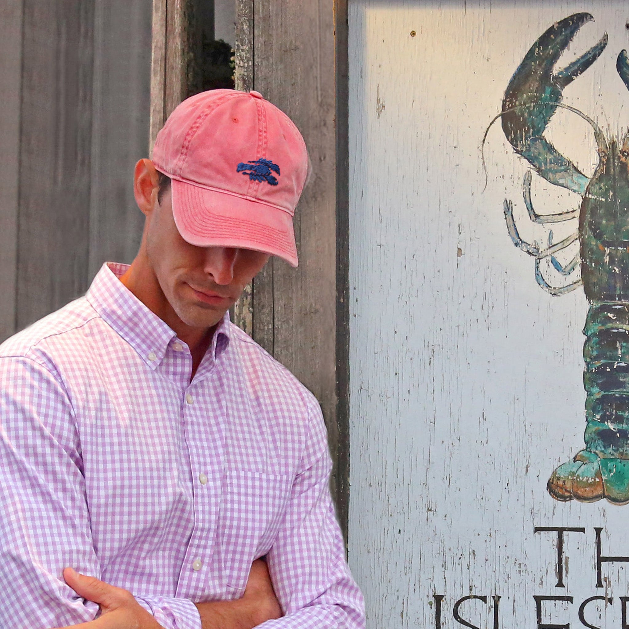 Blue Lobster Hat (Nantucket Red)