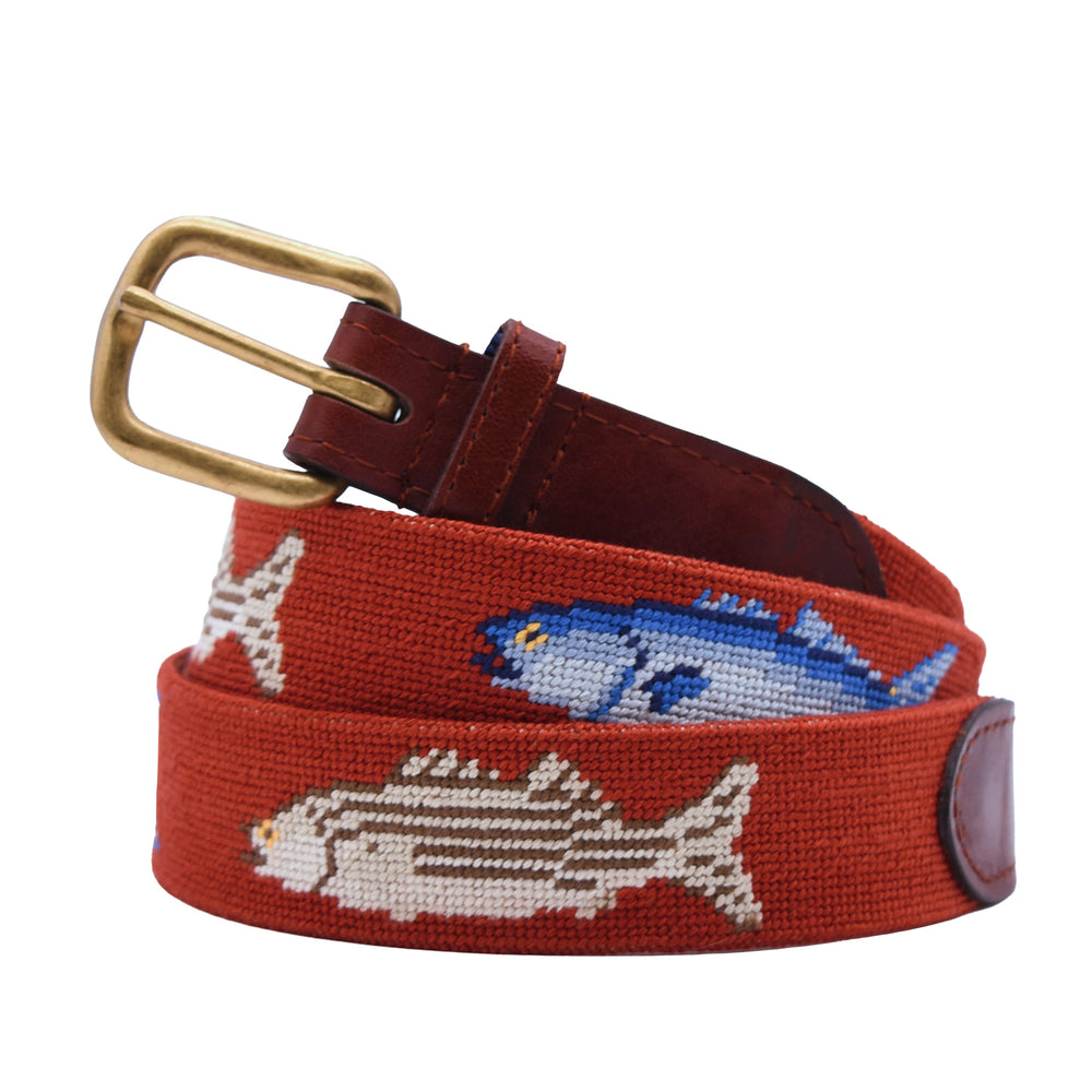 Vintage Bluefish and Striper Belt (Rust) (Final Sale)