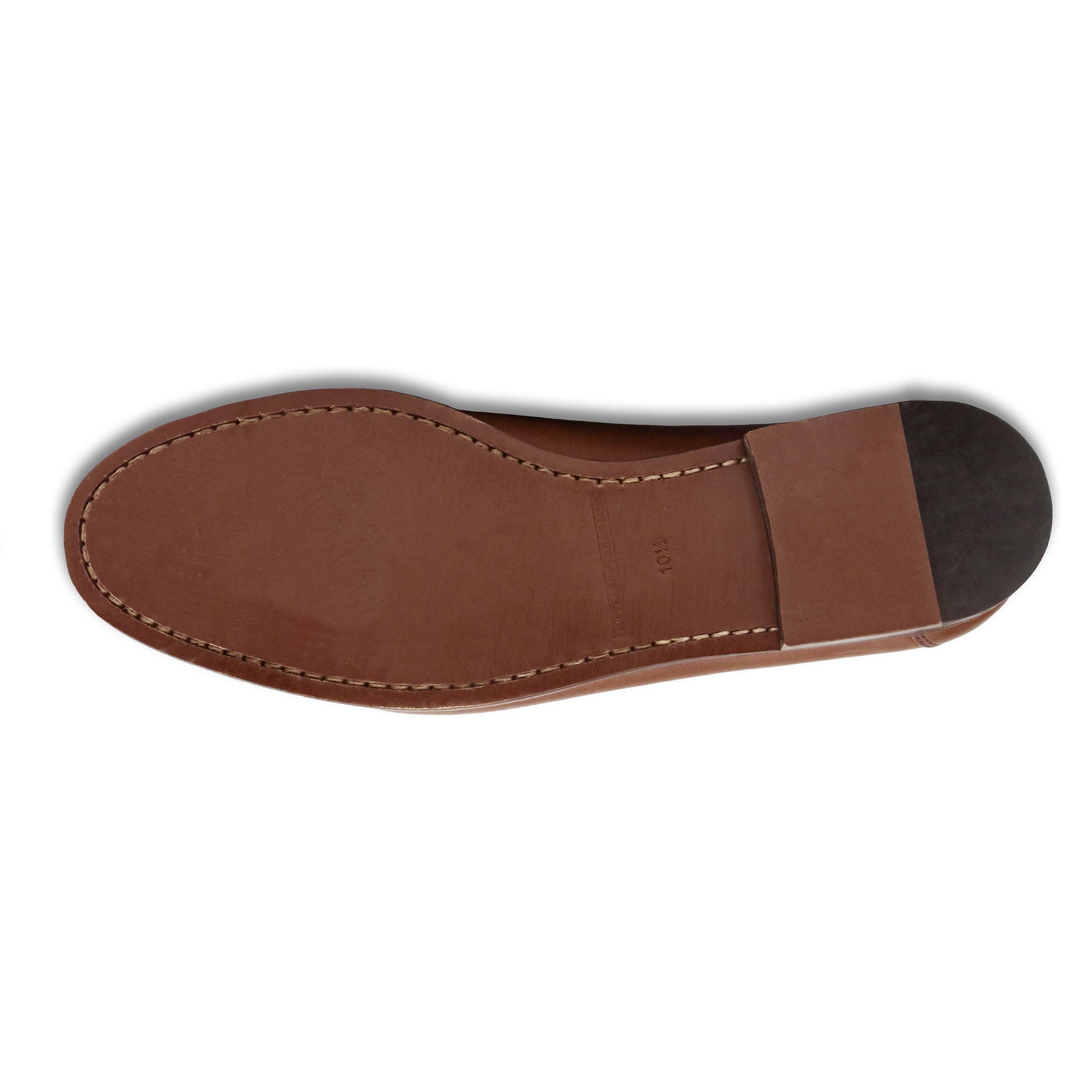Herringbone Downing Bit Loafers (Navy) (Chestnut Leather)