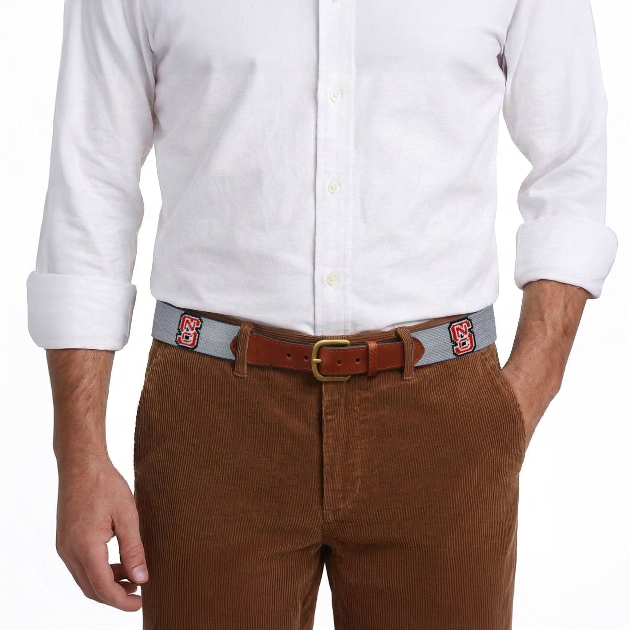NC State Belt (Light Grey)