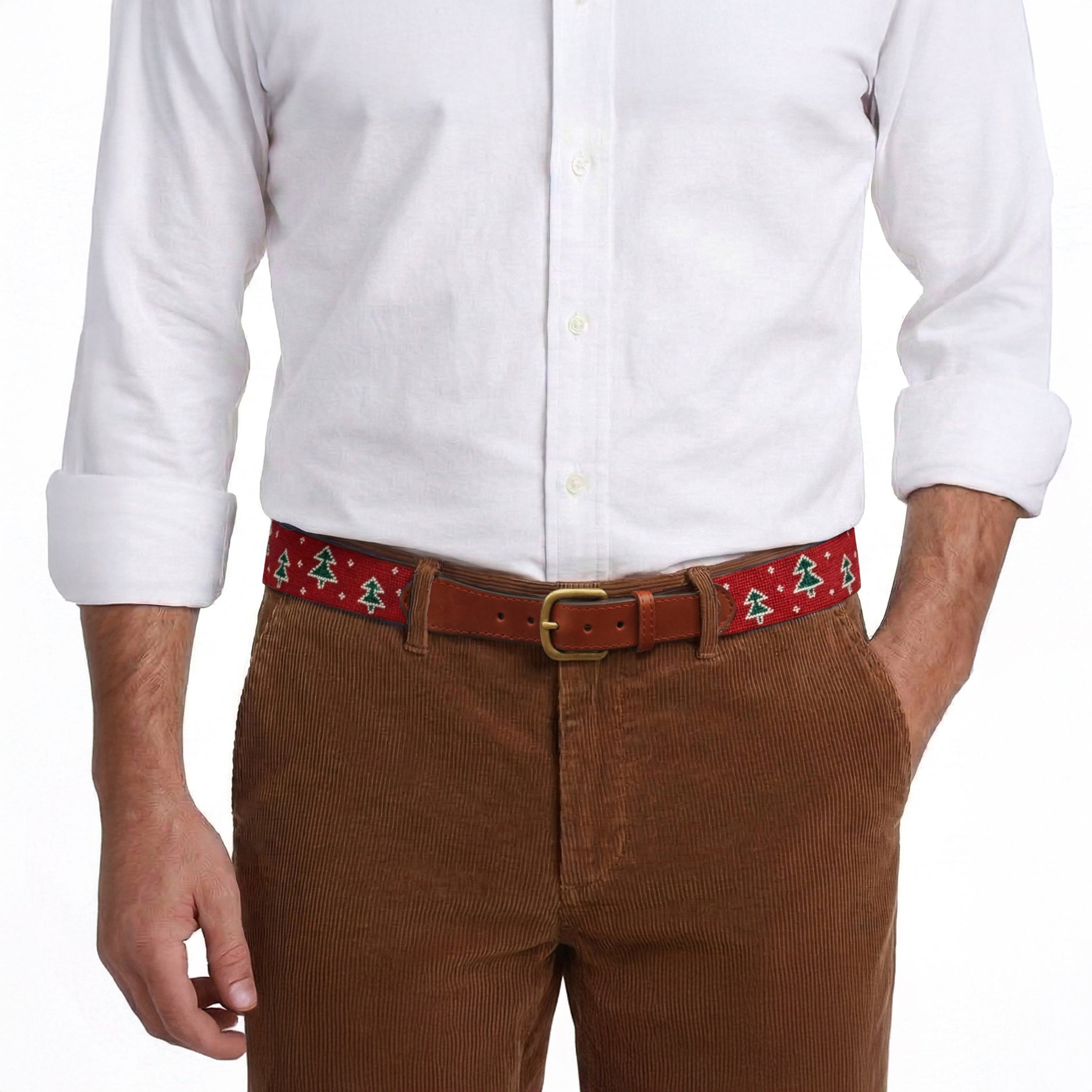 Oh Christmas Tree Belt (Red) Red / Size 42 at Smathers and Branson