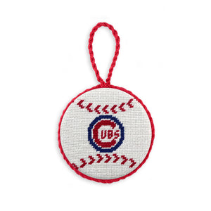 Chicago Cubs Baseball Ornament (Red Cord)
