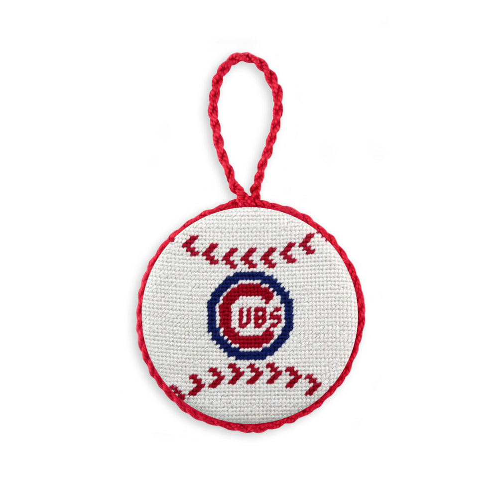 Chicago Cubs Baseball Ornament (Red Cord)