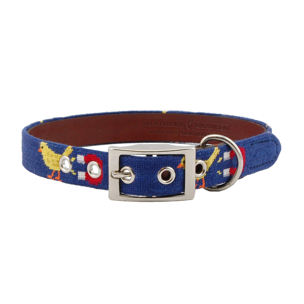 Monogrammed Chick Magnet Dog Collar (Classic Navy)
