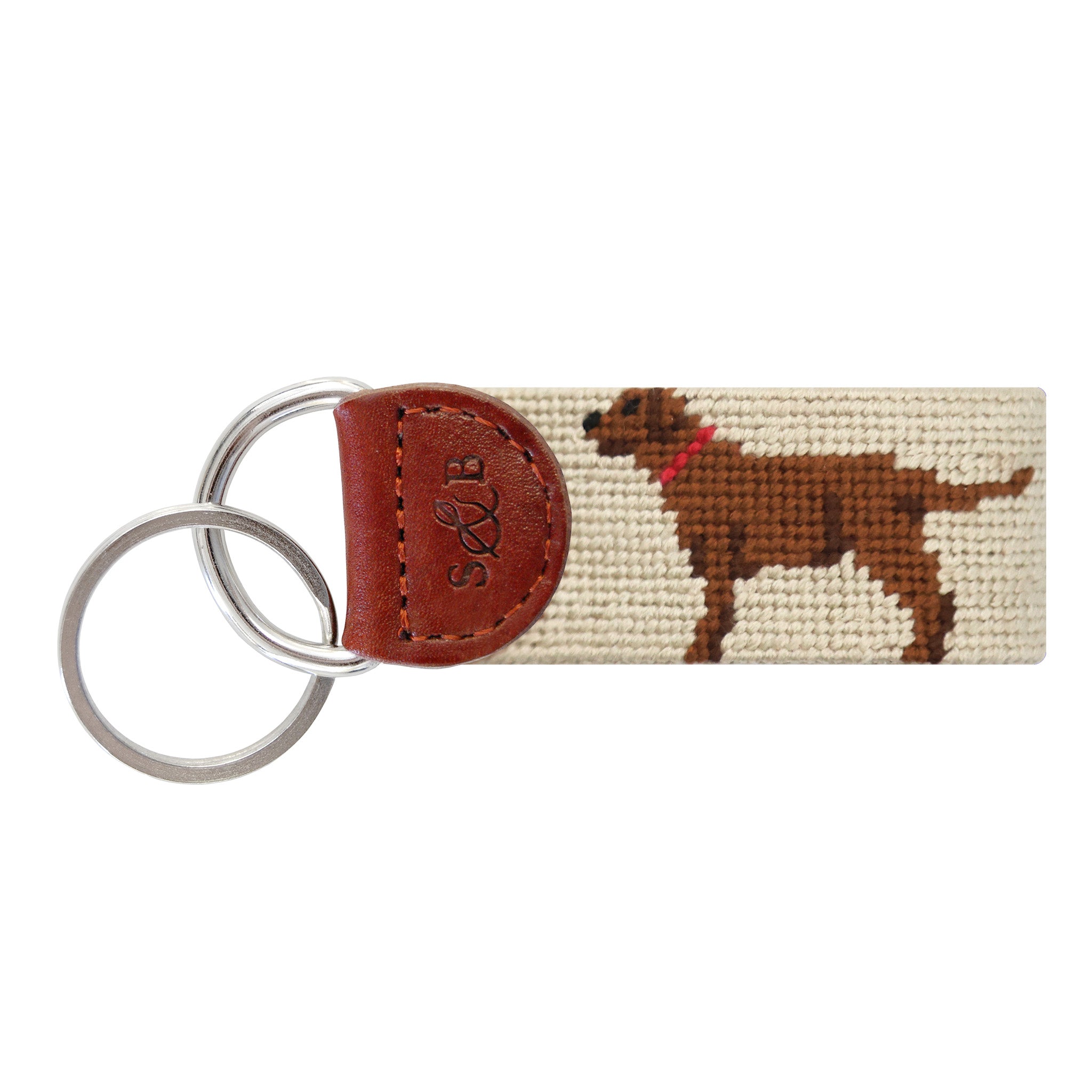 Chocolate Lab Key Fob (Light Khaki)