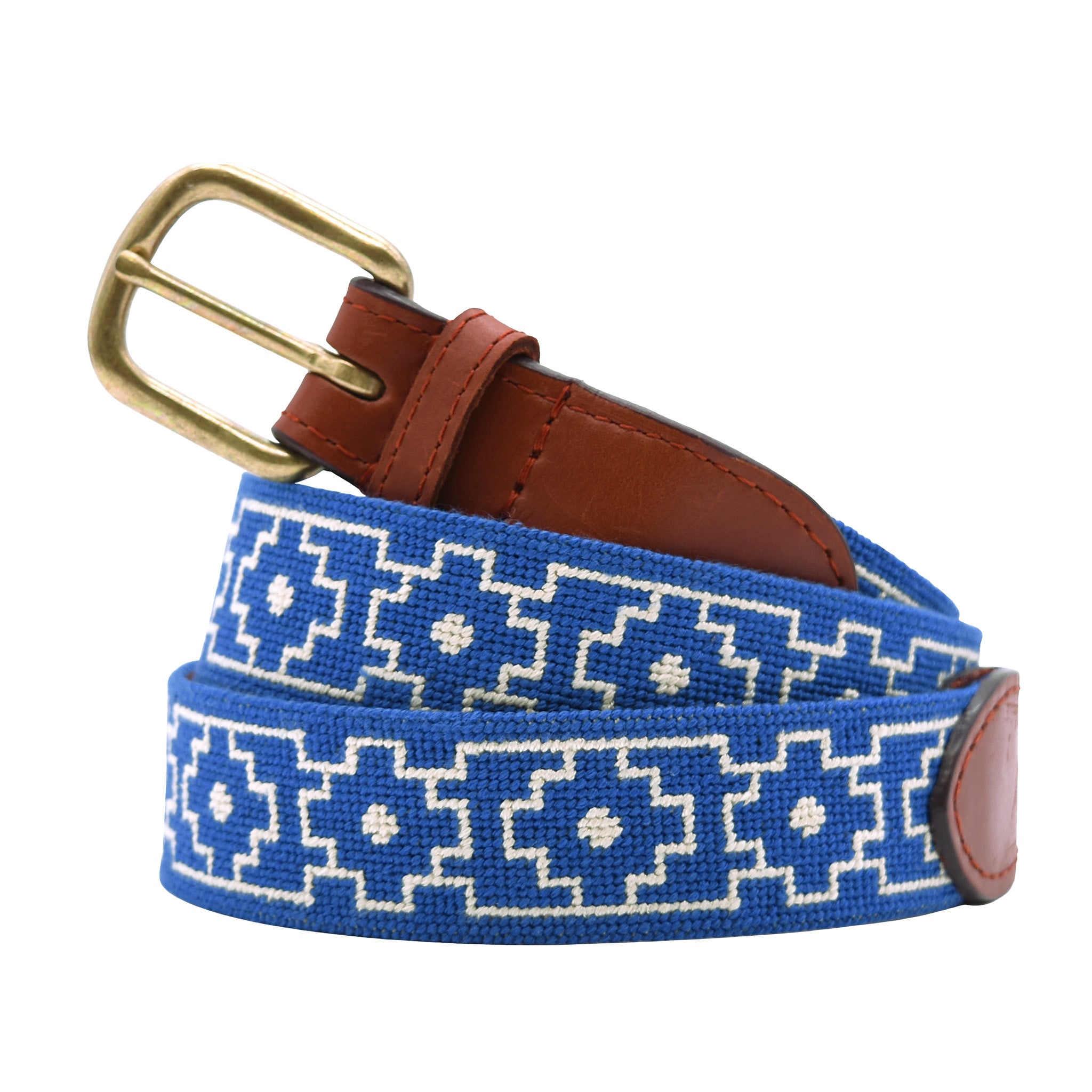 Claiborne Belt (Blueberry-Light Khaki)