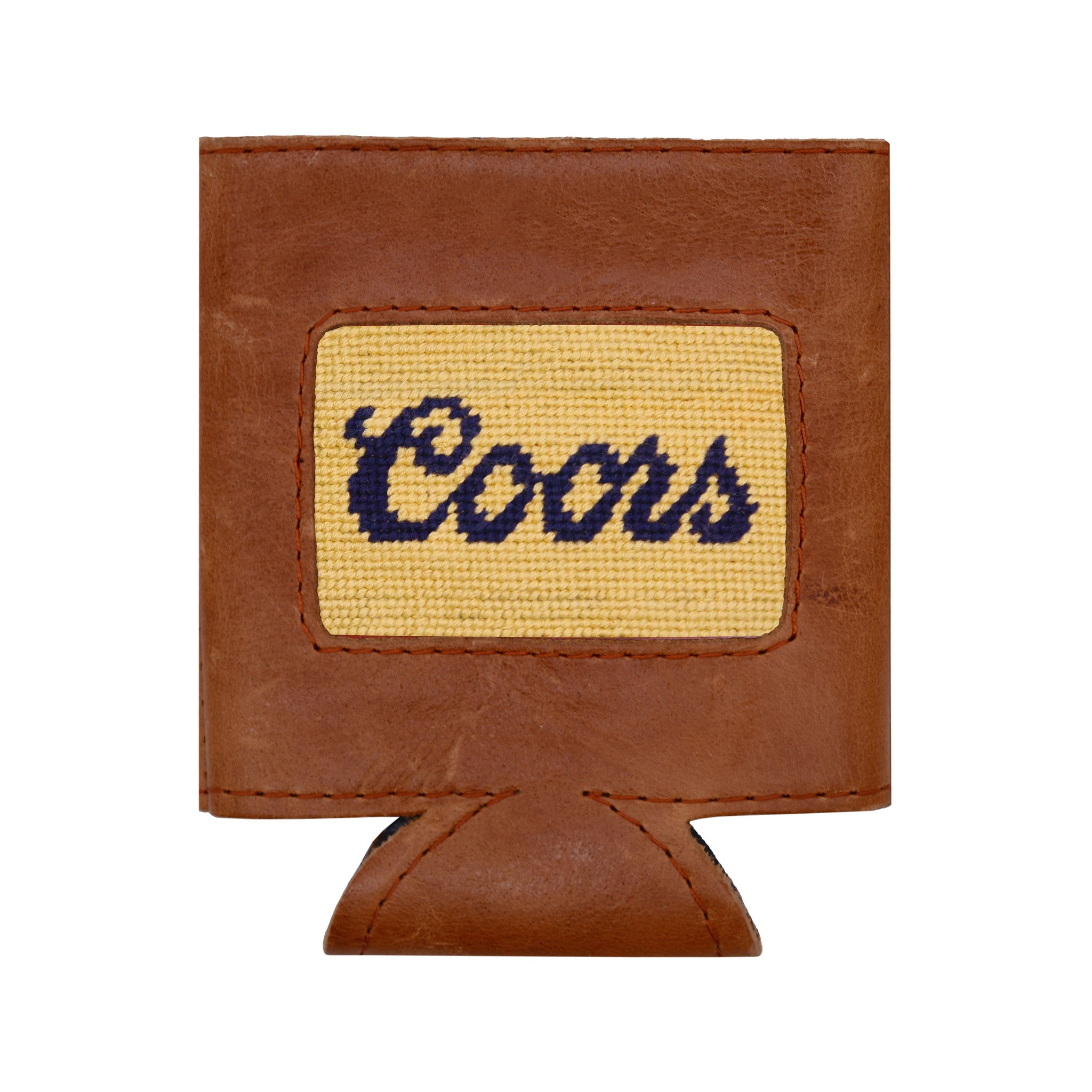 White can cooler showing the red Coors Banquet logo from a secondary angle.