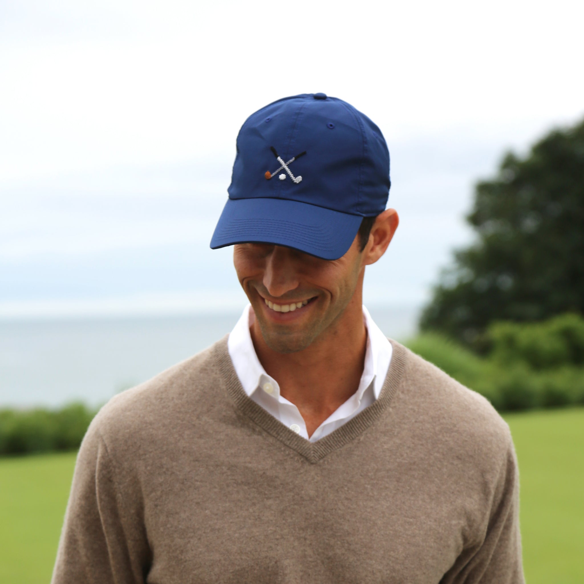 Crossed Clubs Performance Hat (Navy)
