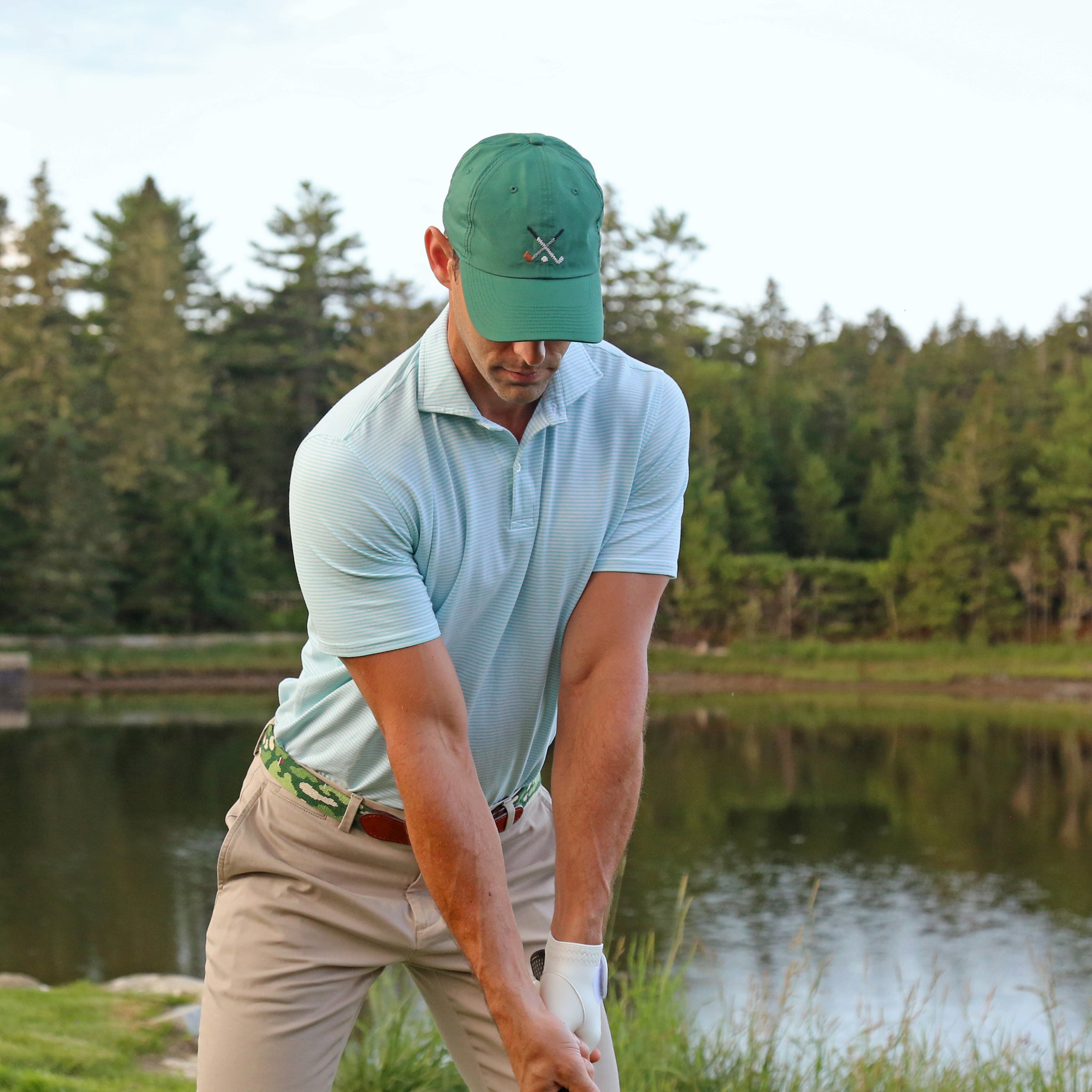 Crossed Clubs Performance Hat (Spruce)
