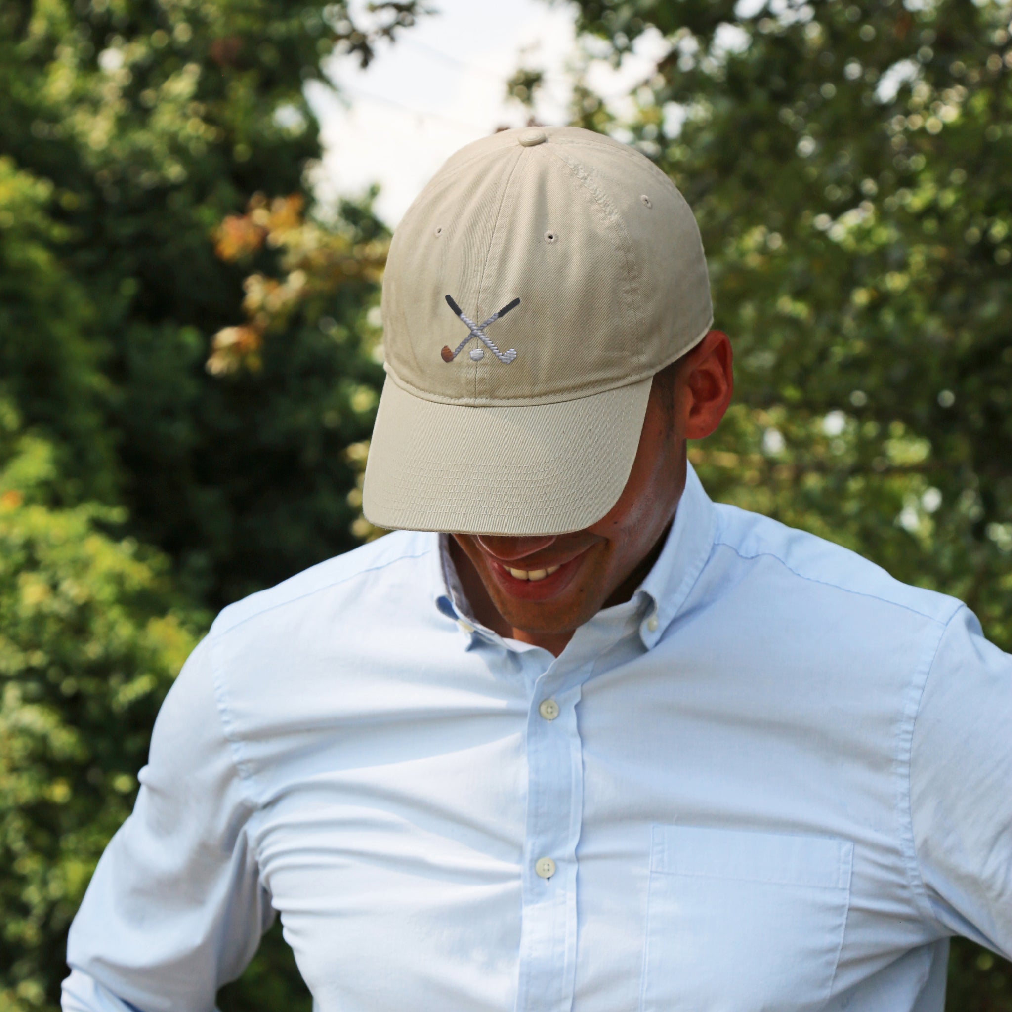 Crossed Clubs Hat (Stone)