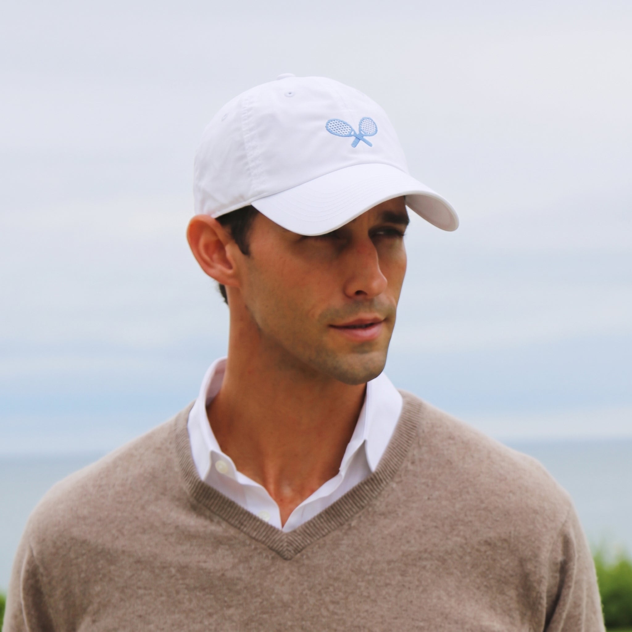 Crossed Racquets Performance Hat (White)