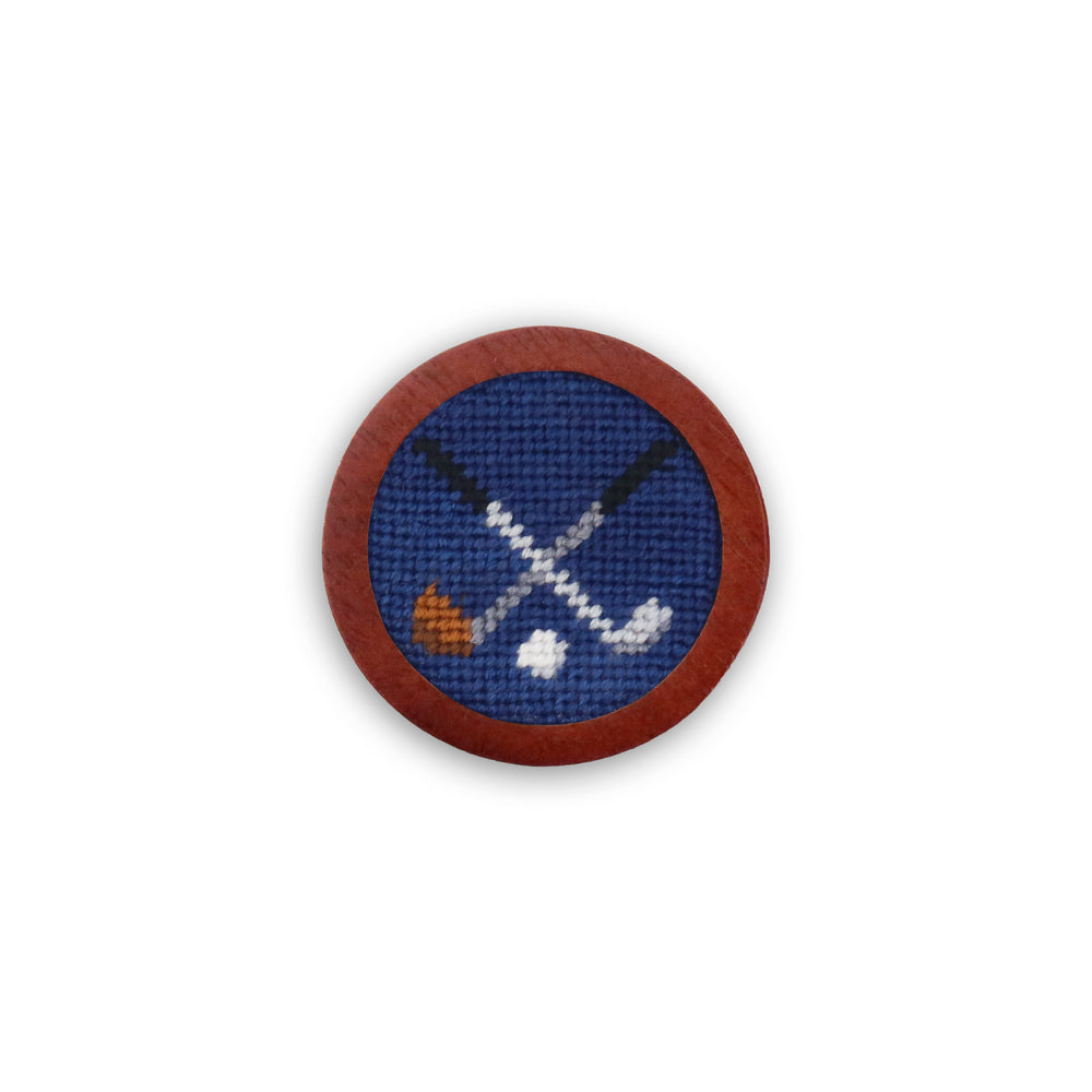Crossed Clubs Golf Ball Marker