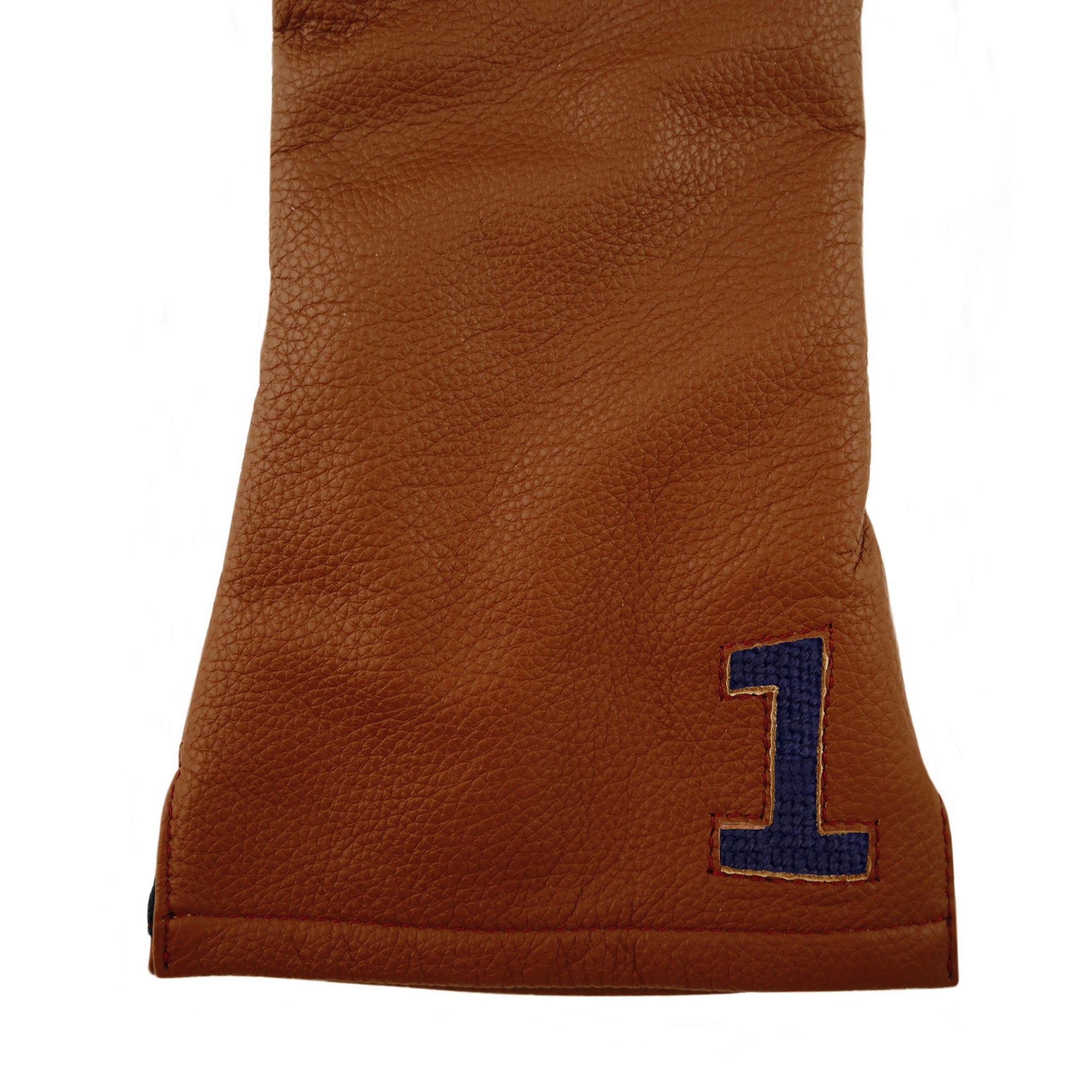 Dancing Bear Driver Headcover (Dark Navy) (Chestnut Leather