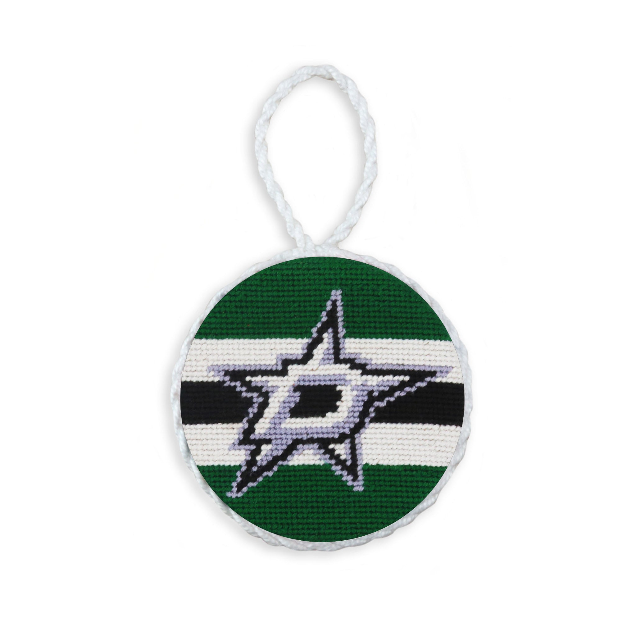 Dallas Stars Ornament (Emerald - Jersey Stripes)