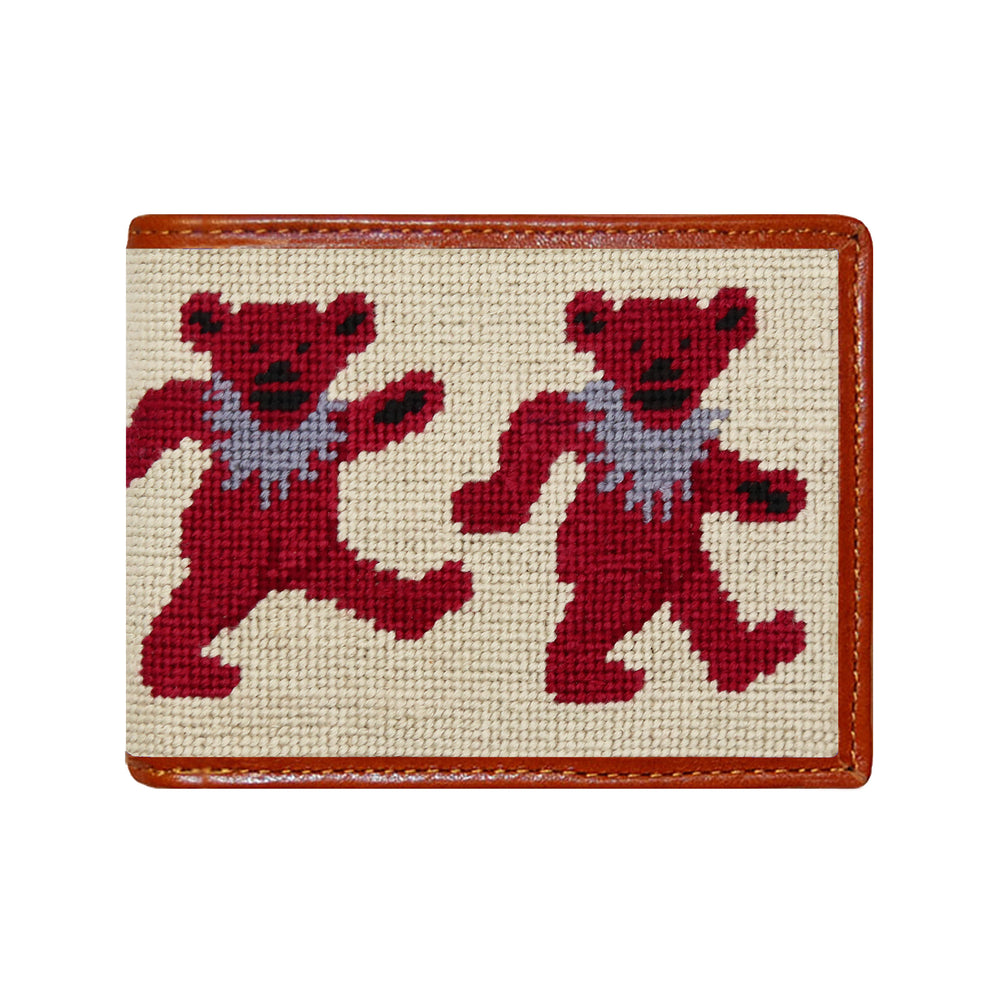 Dancing Bears Wallet (Light Khaki) (Final Sale)