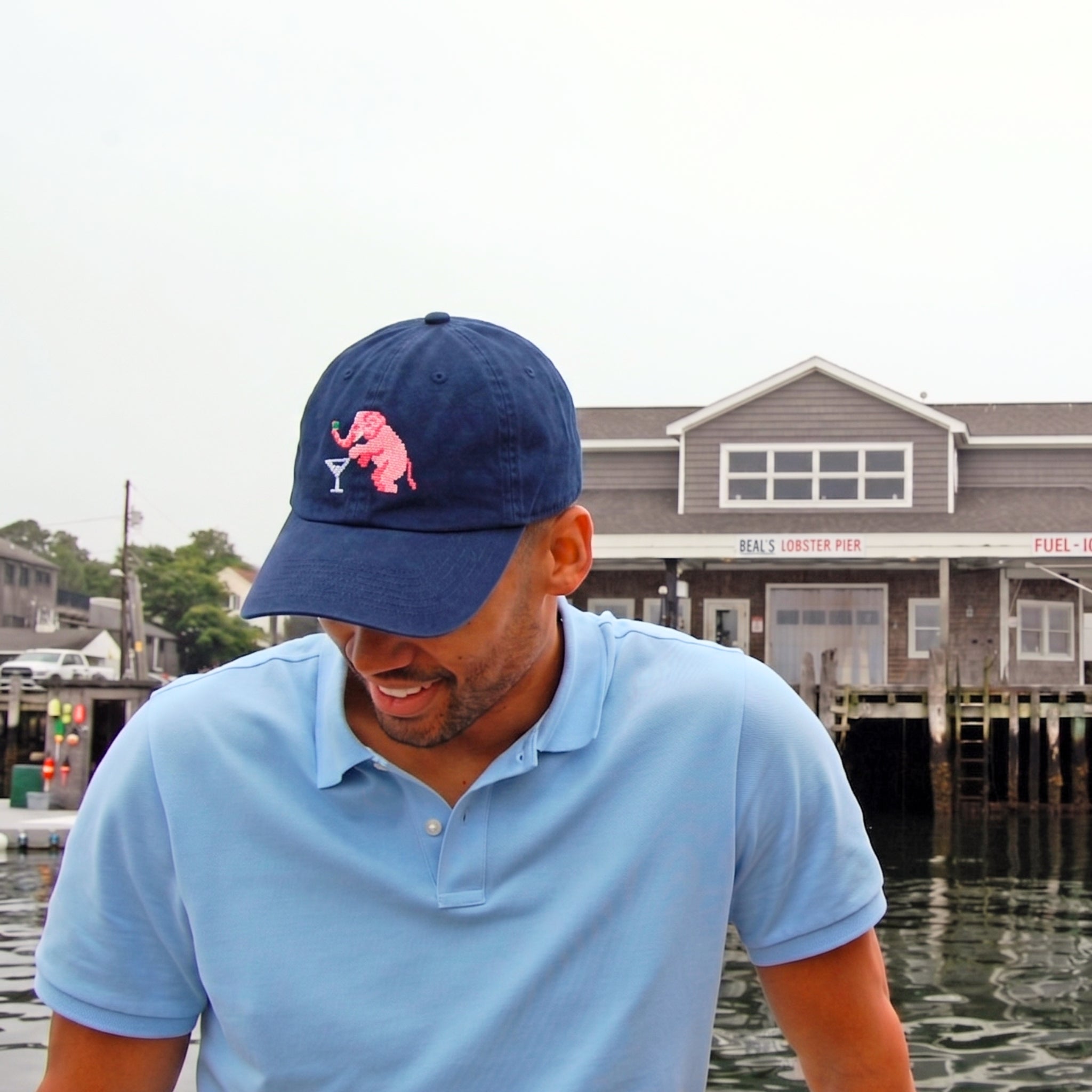 Elephant Martini Hat (Navy)