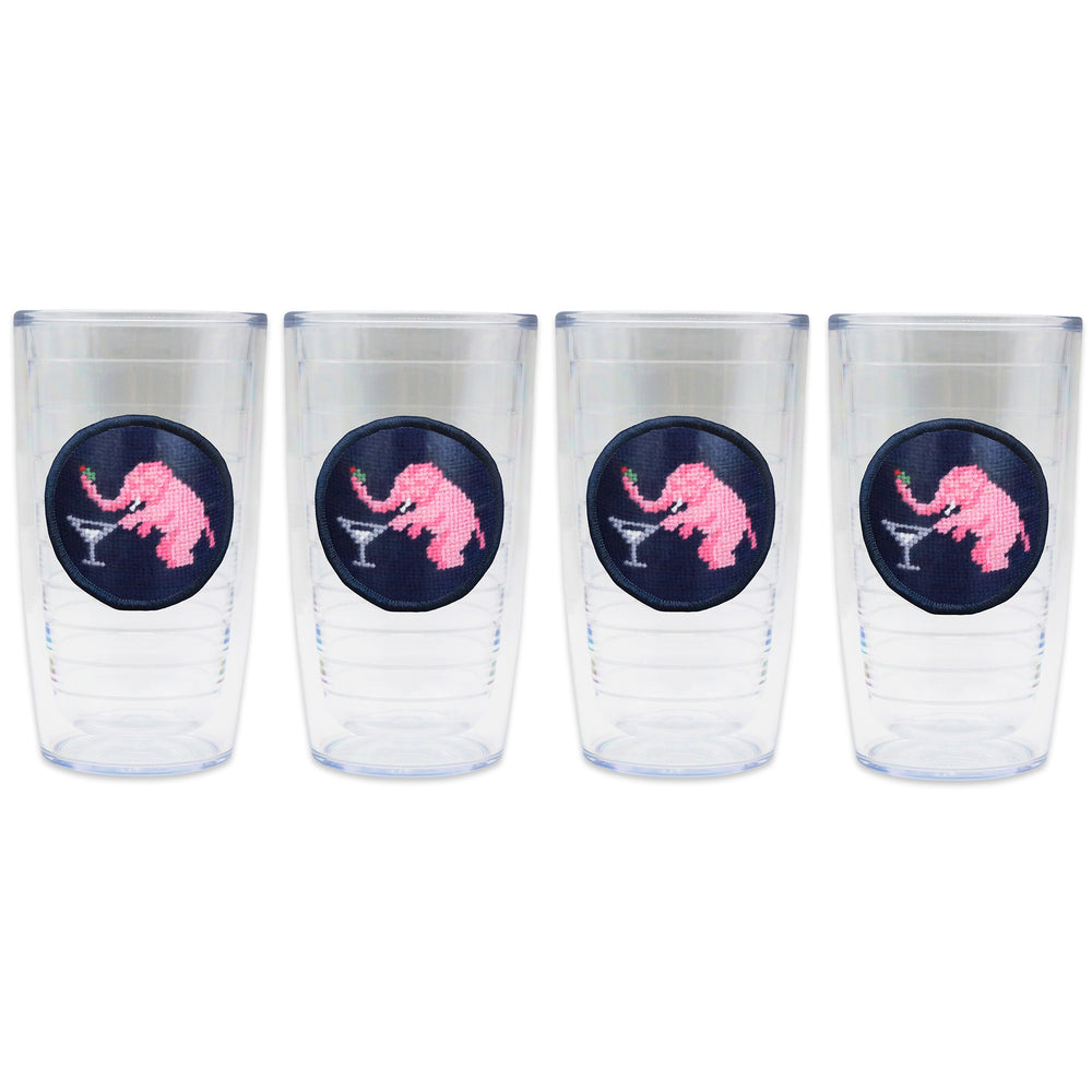 Elephant Martini Tervis Tumbler (Dark Navy) (Navy Edge)