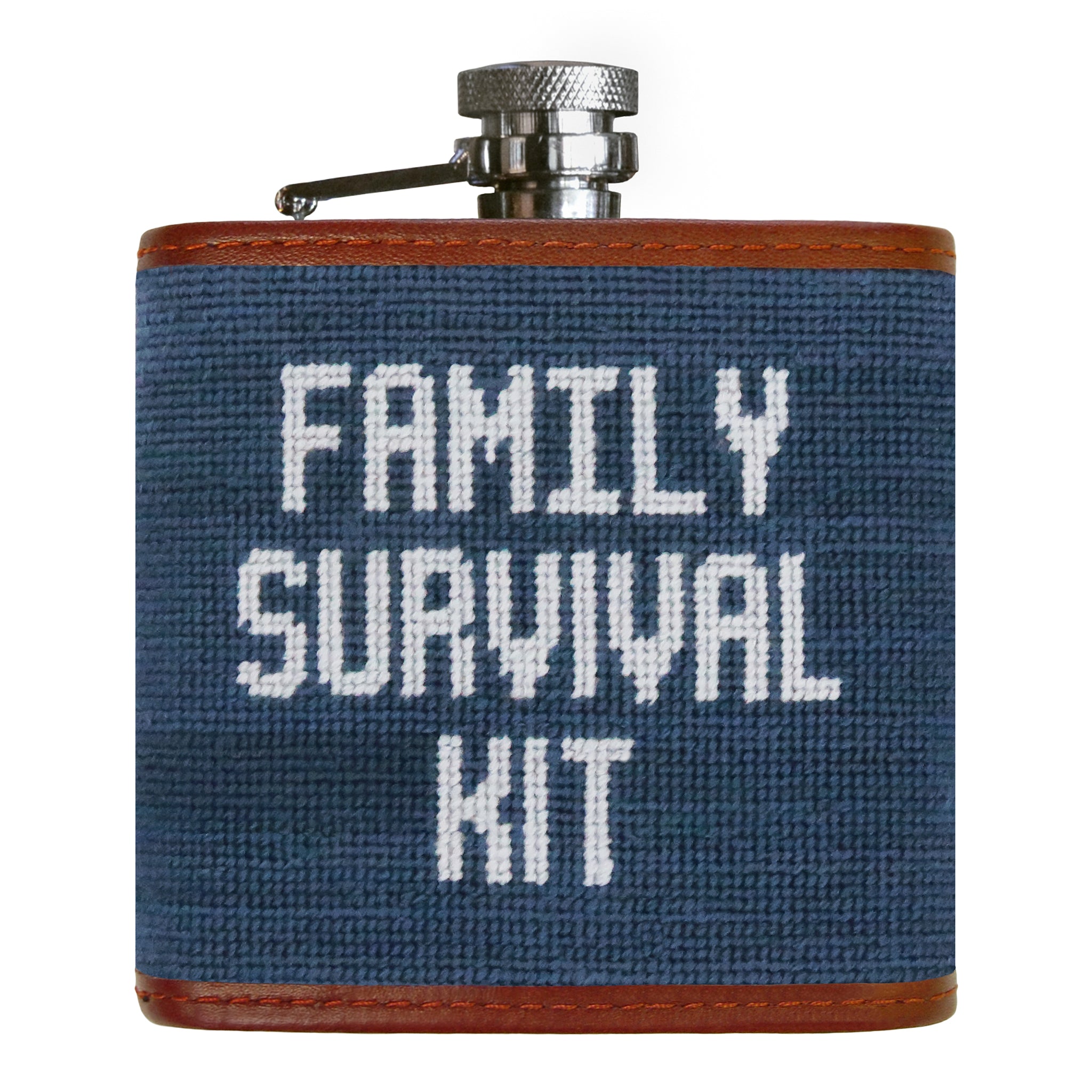 Monogrammed Family Survival Kit Flask