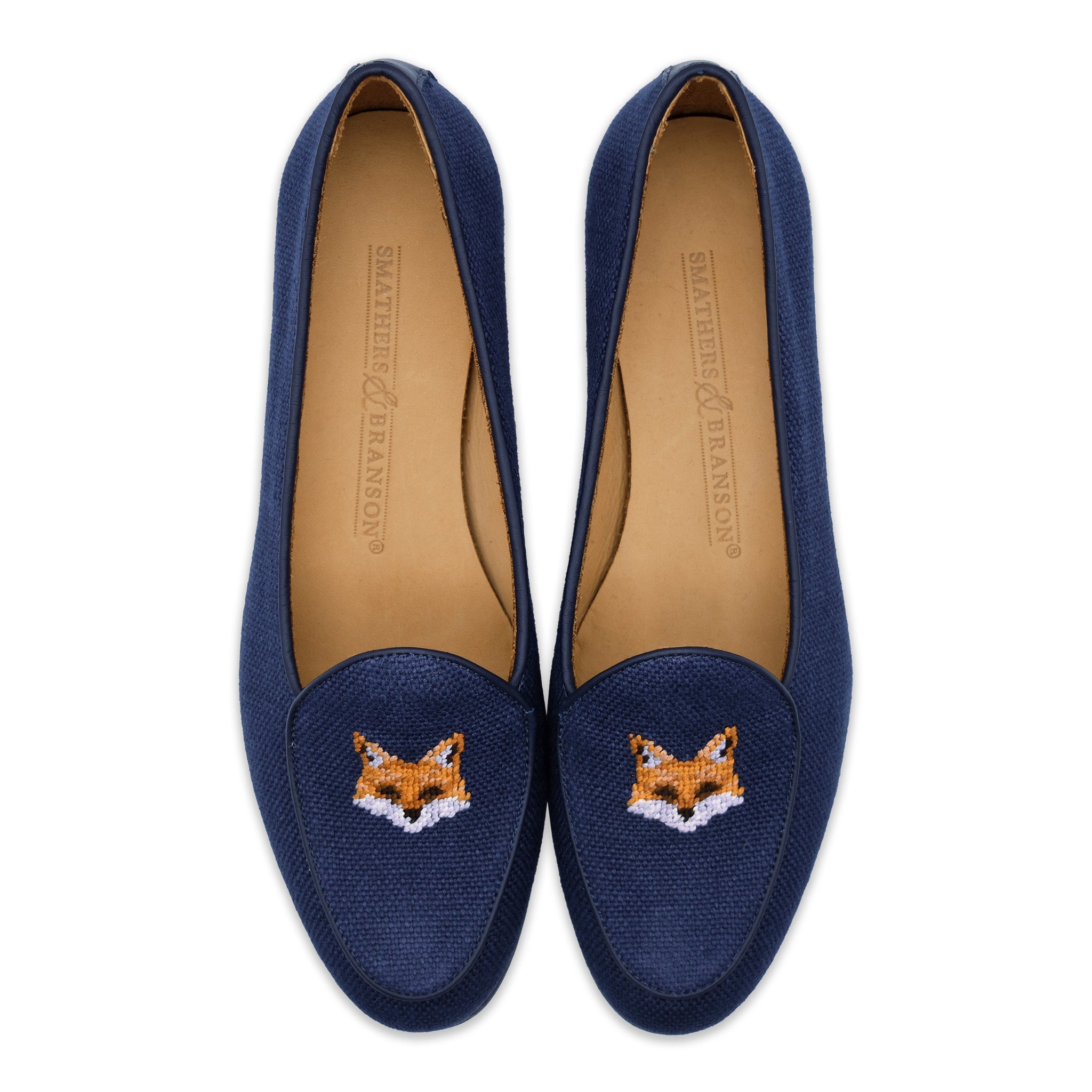 Fox Head Women's Linen Belgian Loafers (Navy Linen)