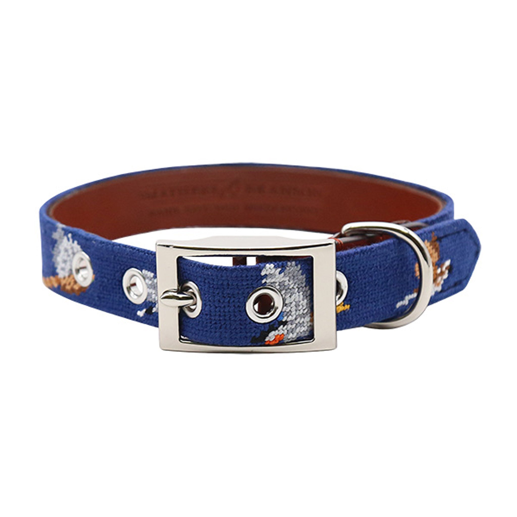 Game Birds Dog Collar (Classic Navy)