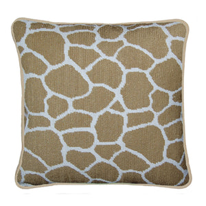 Giraffe Print Pillow 16x16 (Dark Khaki) (Final Sale)