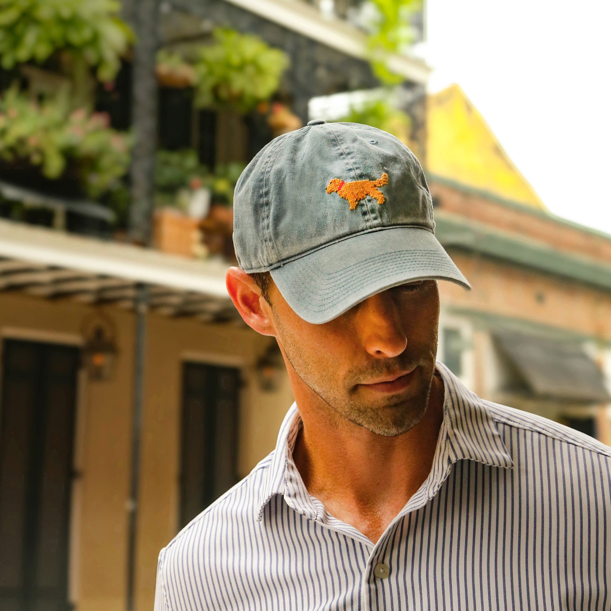 Golden Retriever Hat (Steel Blue)