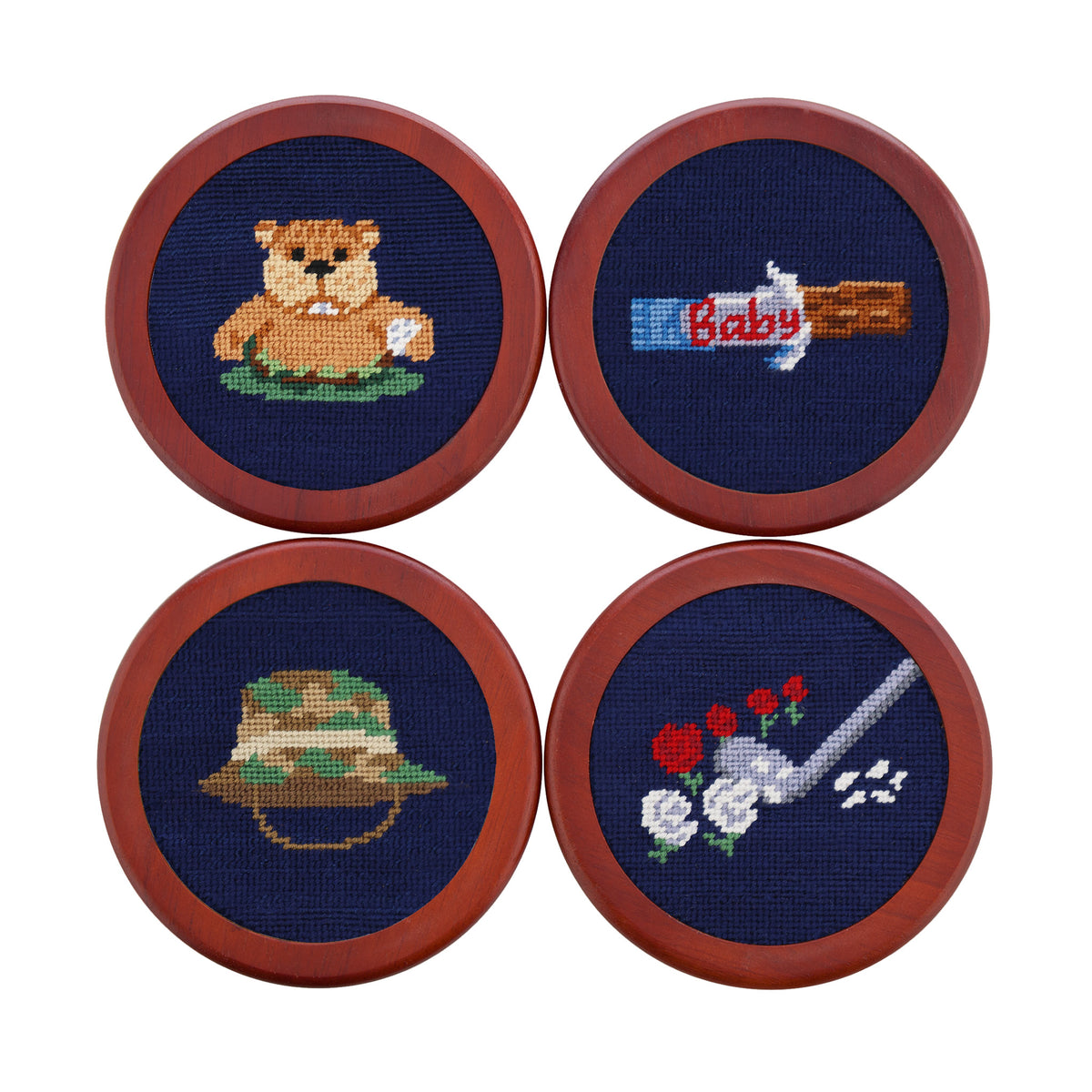Gopher Golf Life Coasters (Dark Navy)